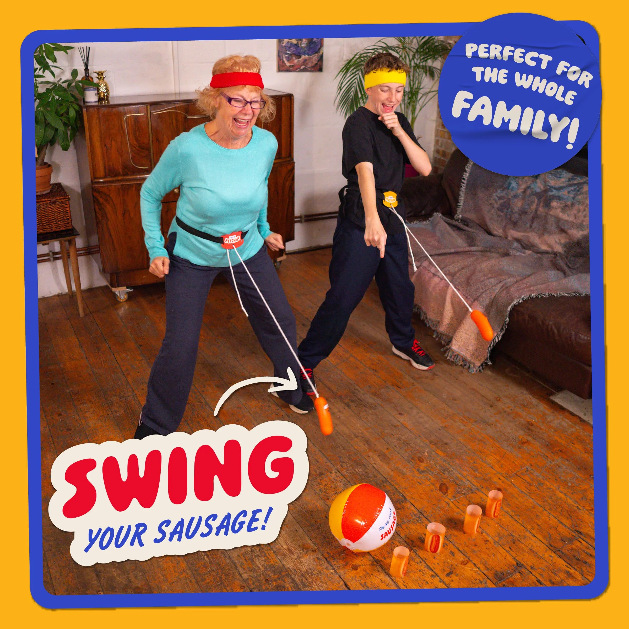 Lucky Egg Swing Your Sausage - Fun Family Party Games for Groups - Indoor Games for Adults and Kids - Perfect for Family Gatherings, Birthdays, and Christmas Party Games for Adults Game Night - Image 4