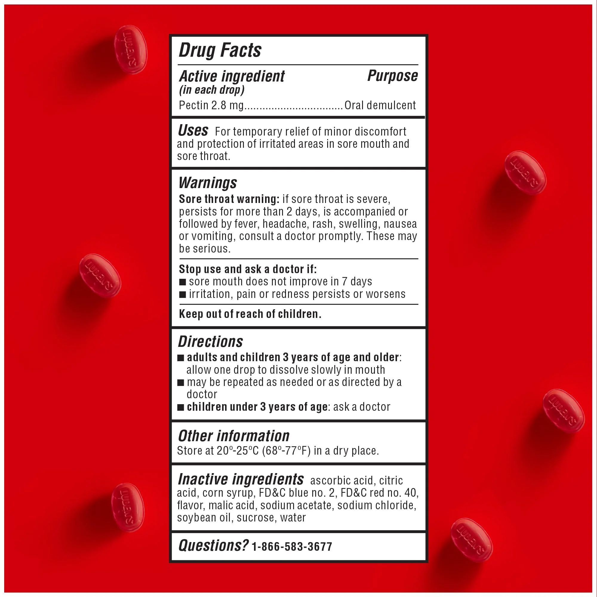 Luden's Sore Throat Relief Lozenges for Minor Everyday Irritation & Dry Mouth, Wild Cherry Flavored Drops, 90 Count, Pack of 2 - Image 7