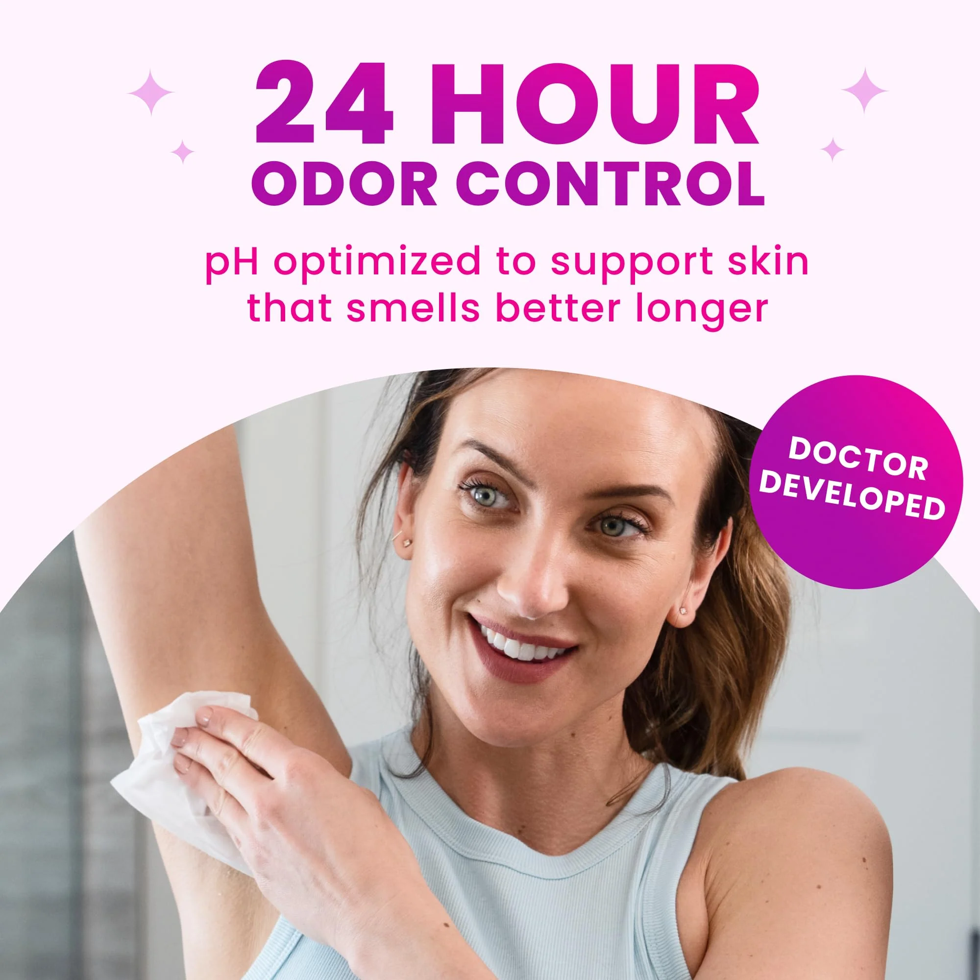 Lume Acidified Deodorant Wipes - 24 Hour Odor Control - Aluminum Free, Baking Soda Free, Skin Loving - 45 Count (Pack of 3) (Cool Cucumber) - Image 2