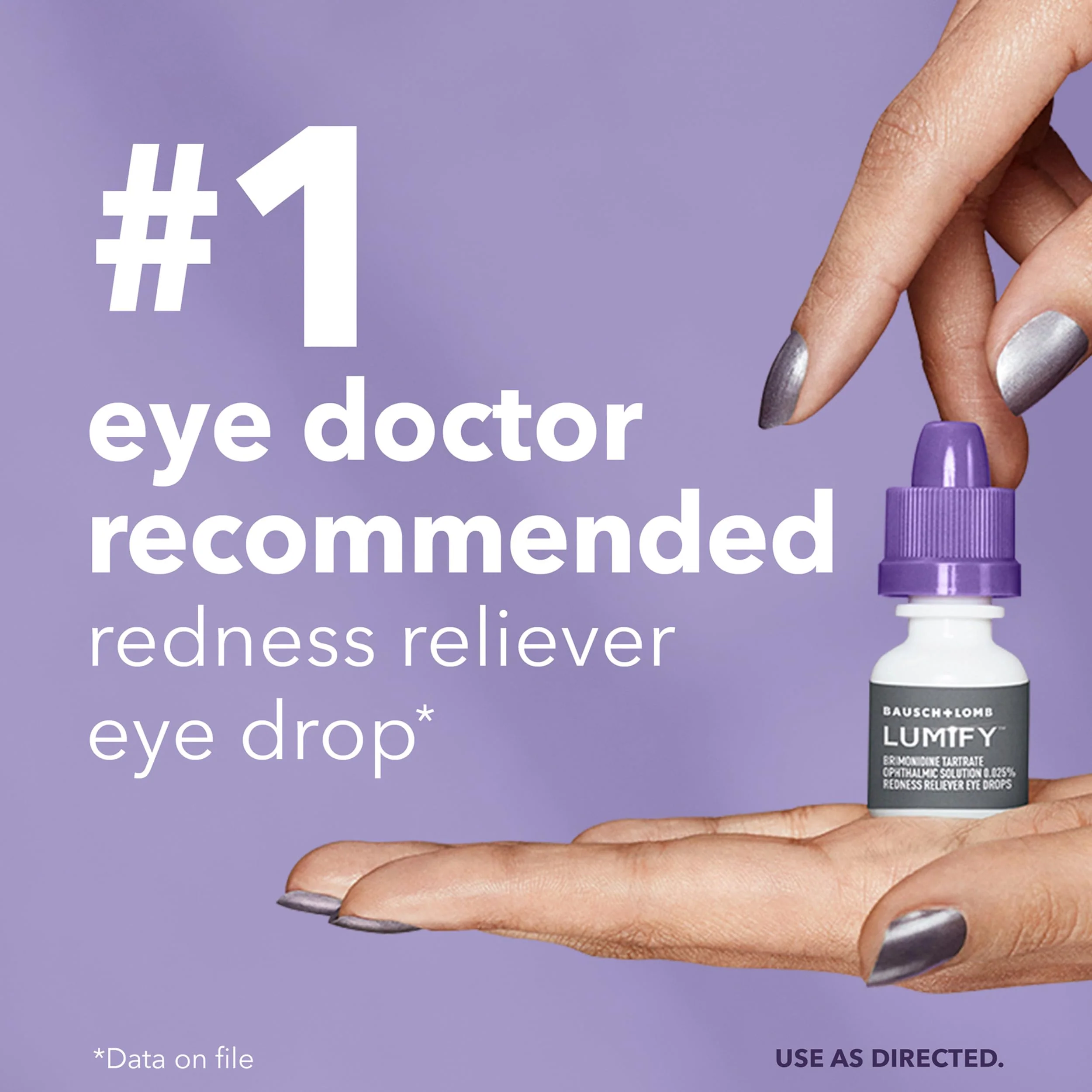 LUMIFY Eye Drops for Red Eyes, Redness Reliever for Brighter Looking Eyes, Works in 1 Minute & Lasts Up to 8 Hours, Eye Drops, 0.08 Fl Oz (2.5 mL) - Image 3