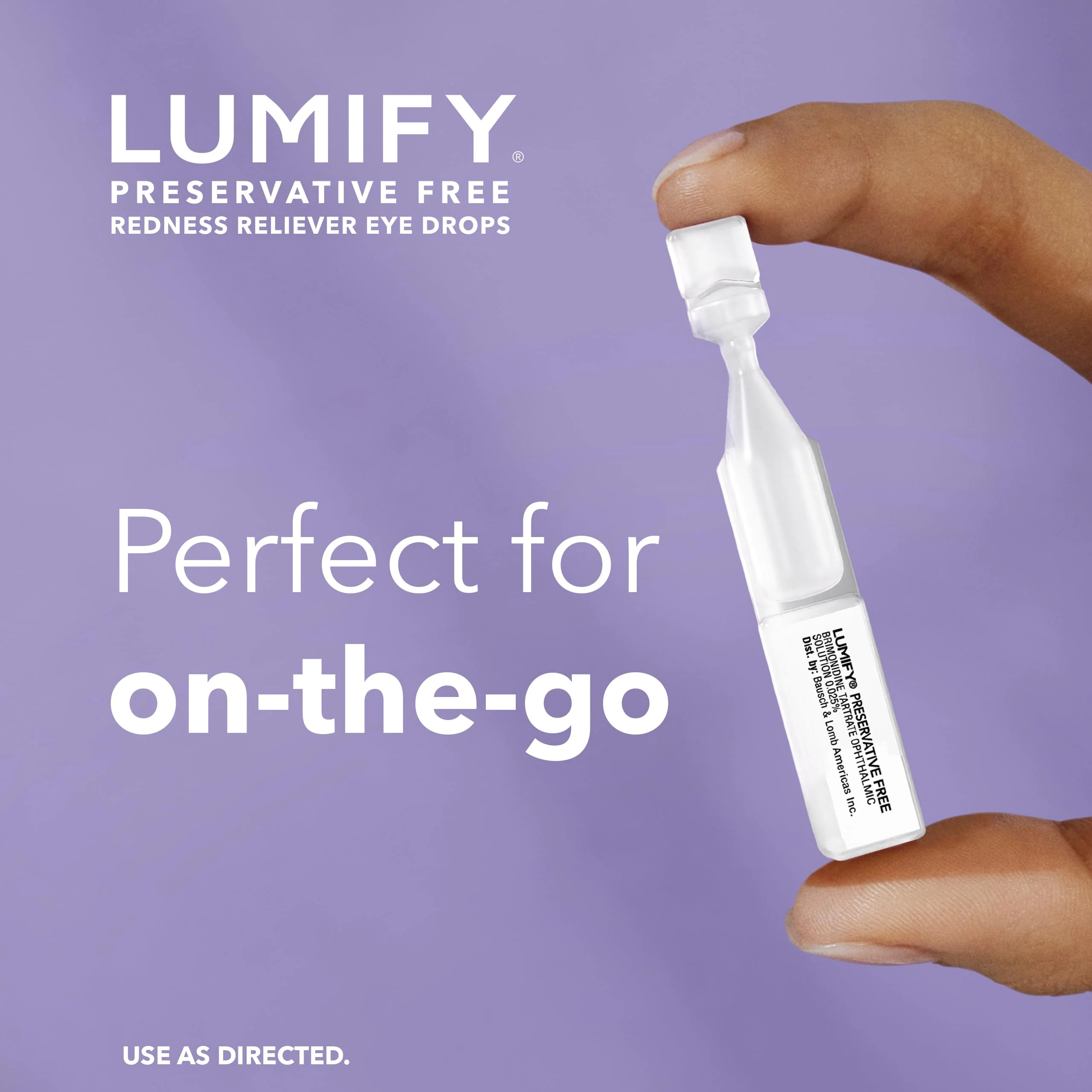 LUMIFY Preservative Free Eye Drops for Red Eyes, Redness Reliever for Sensitive Eye, Brighter and Whiter Looking Eyes, Works in 1 Minute & Lasts Up to 8 Hours, 20 Single-Use Vials - Image 9