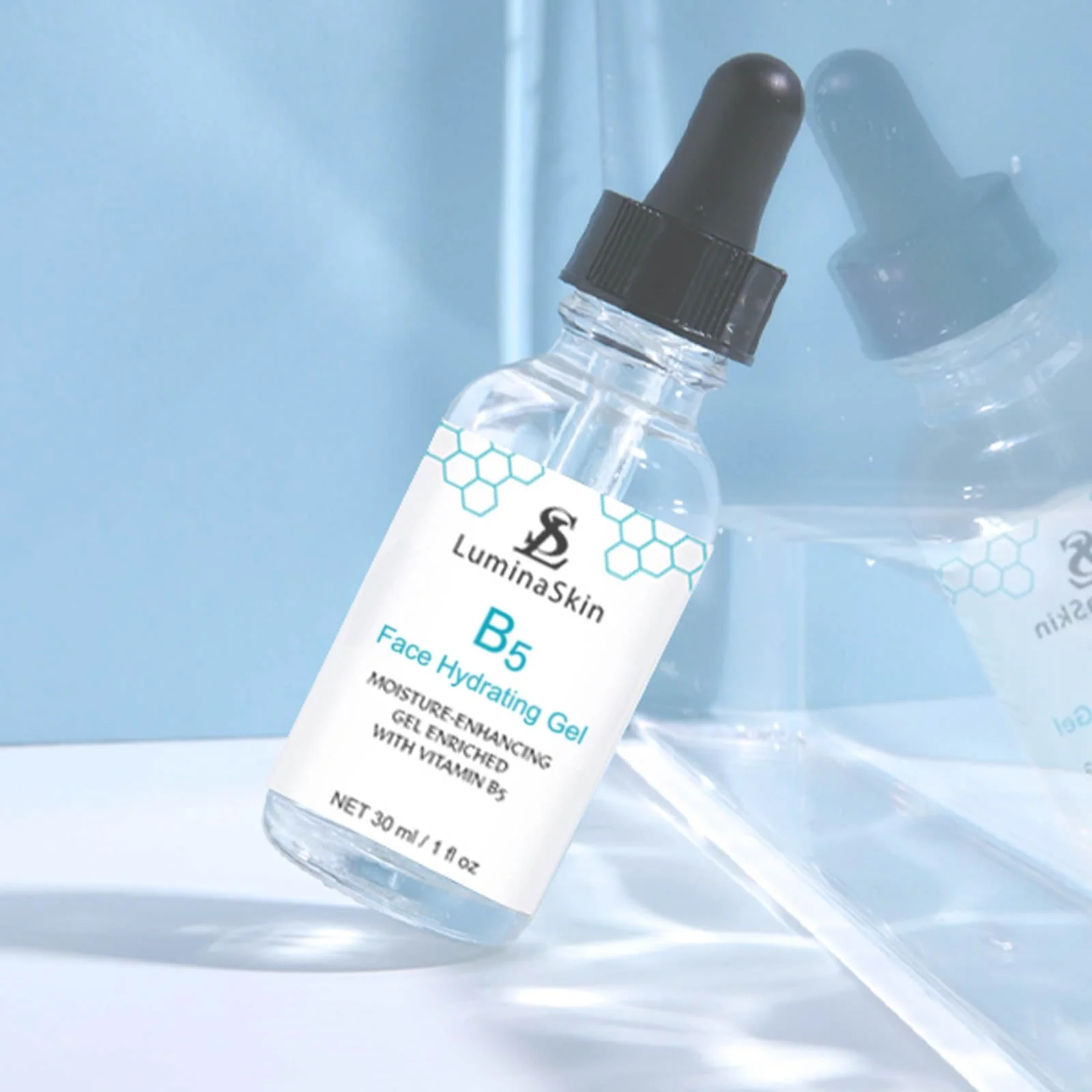 LuminaSkin Hydrating Vitamin B5 Gel Skin Moisture-Enhancing Gel, Hyalu B5 Pure Hyaluronic Acid Serum for Face, with Vitamin B5, Anti-Aging Serum for Fine Lines and Wrinkles 30 ml - Image 2