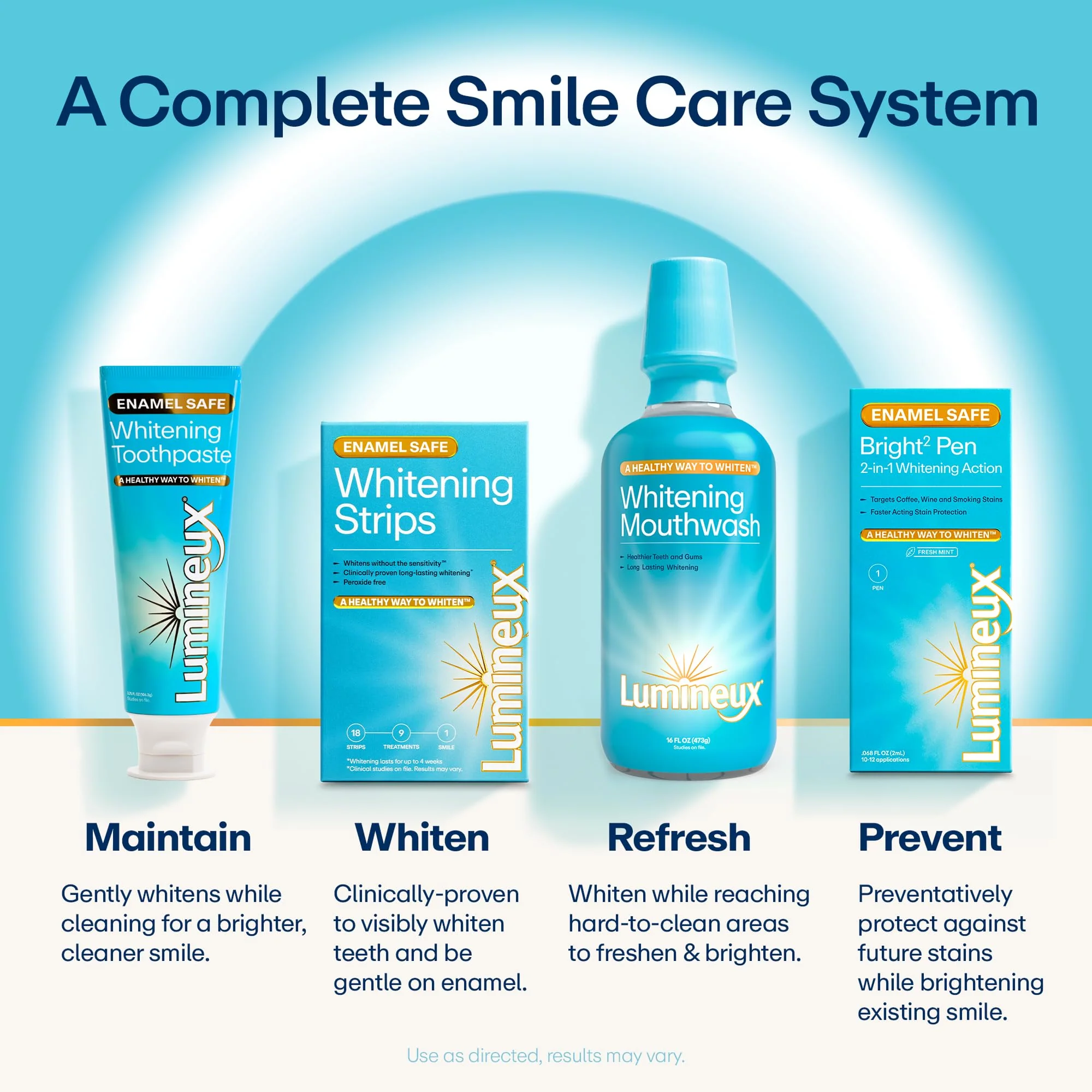 Lumineux Teeth Whitening Toothpaste 2 Pack Peroxide Free Enamel Safe for Sensitive Whiter Teeth, Fluoride Free, No Alcohol, Artificial Colors, SLS Free Dentist Formulated - 3.75 Oz - Image 3