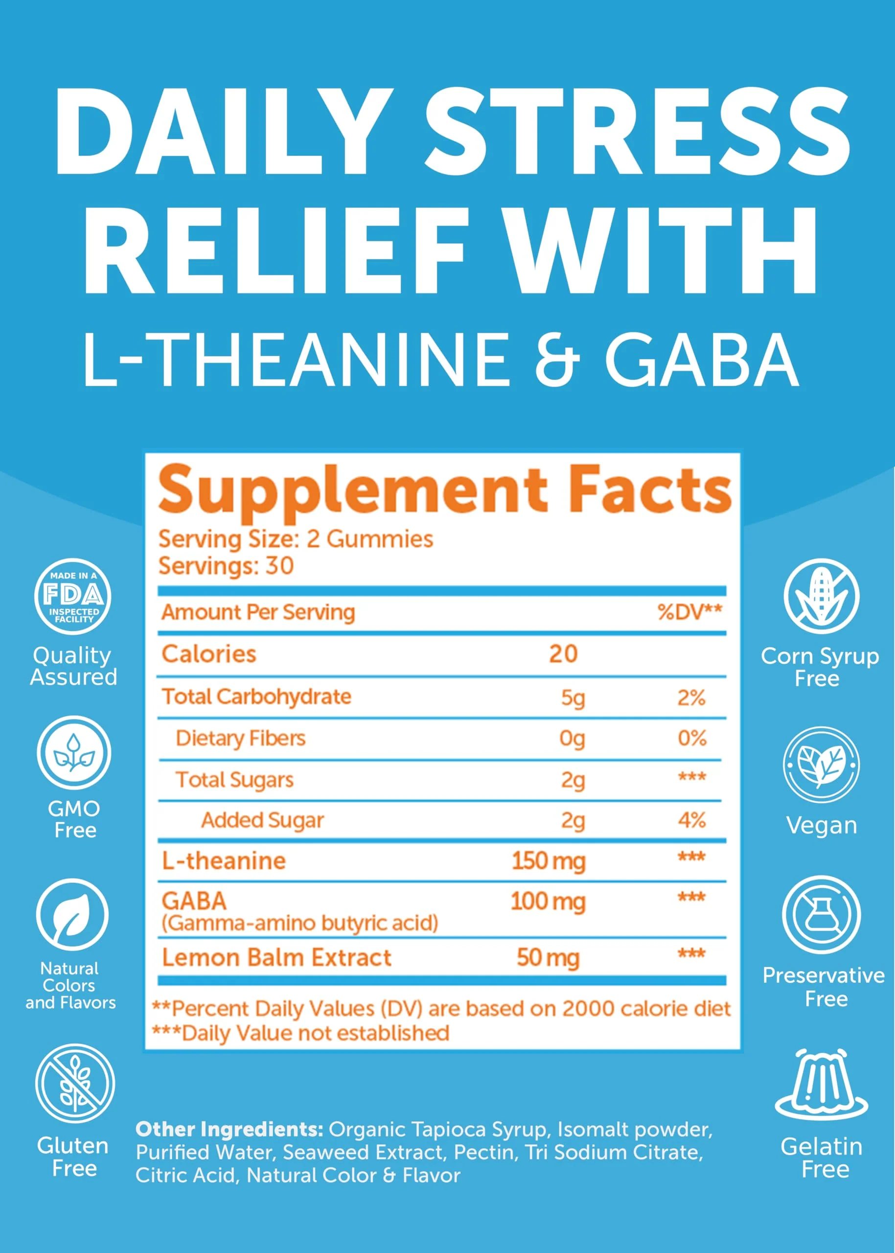 Lunakai USA Made Calm & Stress Relief Gummies – Delicious GABA + L-Theanine Calming Supplement for Adults & Kids – Natural Stress Support - 3 Pack - Image 5