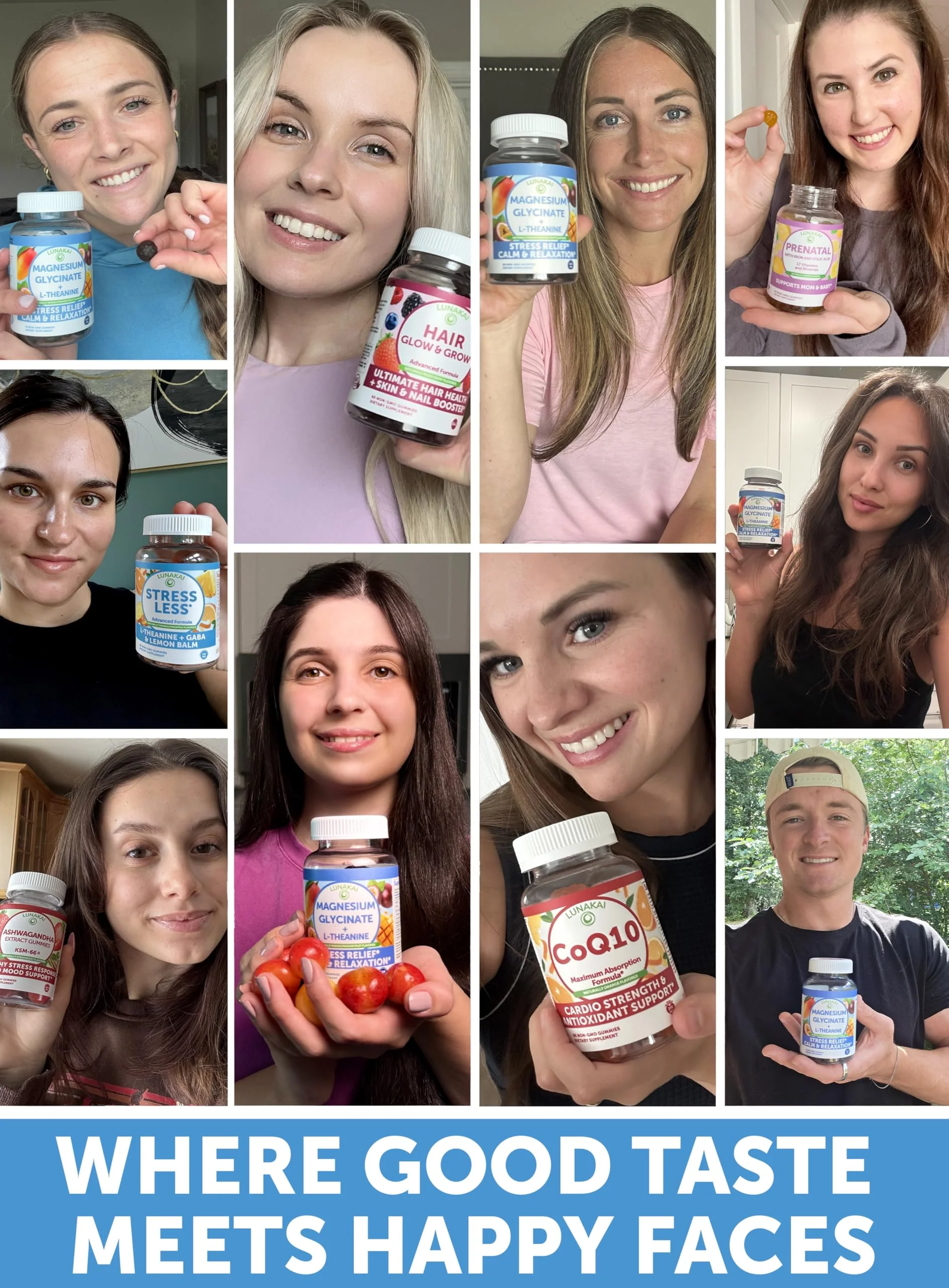 Lunakai USA Made Magnesium Glycinate Gummies with L-Theanine for Kids & Adults – 420mg Magnesium Supplement for Calm, Sleep & Stress Support - 3 Pack - Image 6