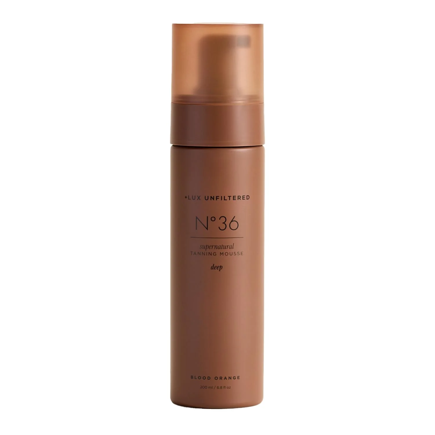 + Lux Unfiltered N°36 Deep Self Tanning Mousse - Self Tanner Mousse, Tanning Foam - Hydrating, Streak-Free, Natural-Looking Sunless Tanner - Vegan & Cruelty Free - Blood Orange