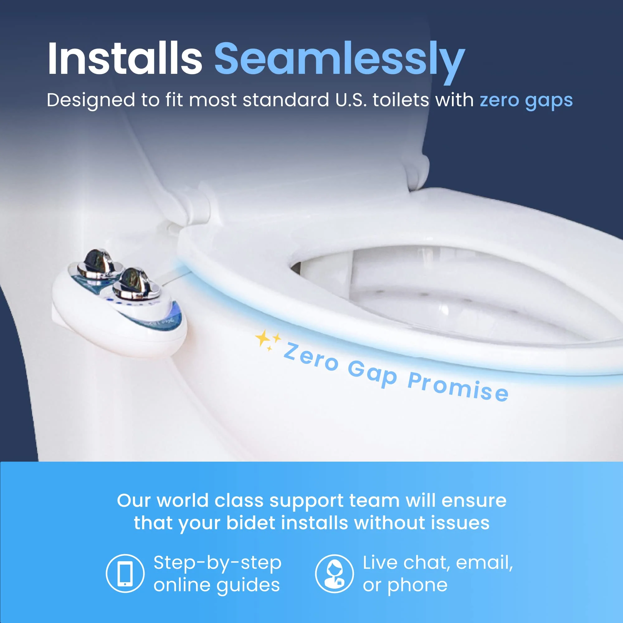 LUXE Bidet NEO 120 - Single Nozzle, Self-Cleaning, Non-Electric Bidet Attachment for Toilet Seat, Adjustable Water Pressure, Rear Wash (White) - Image 6