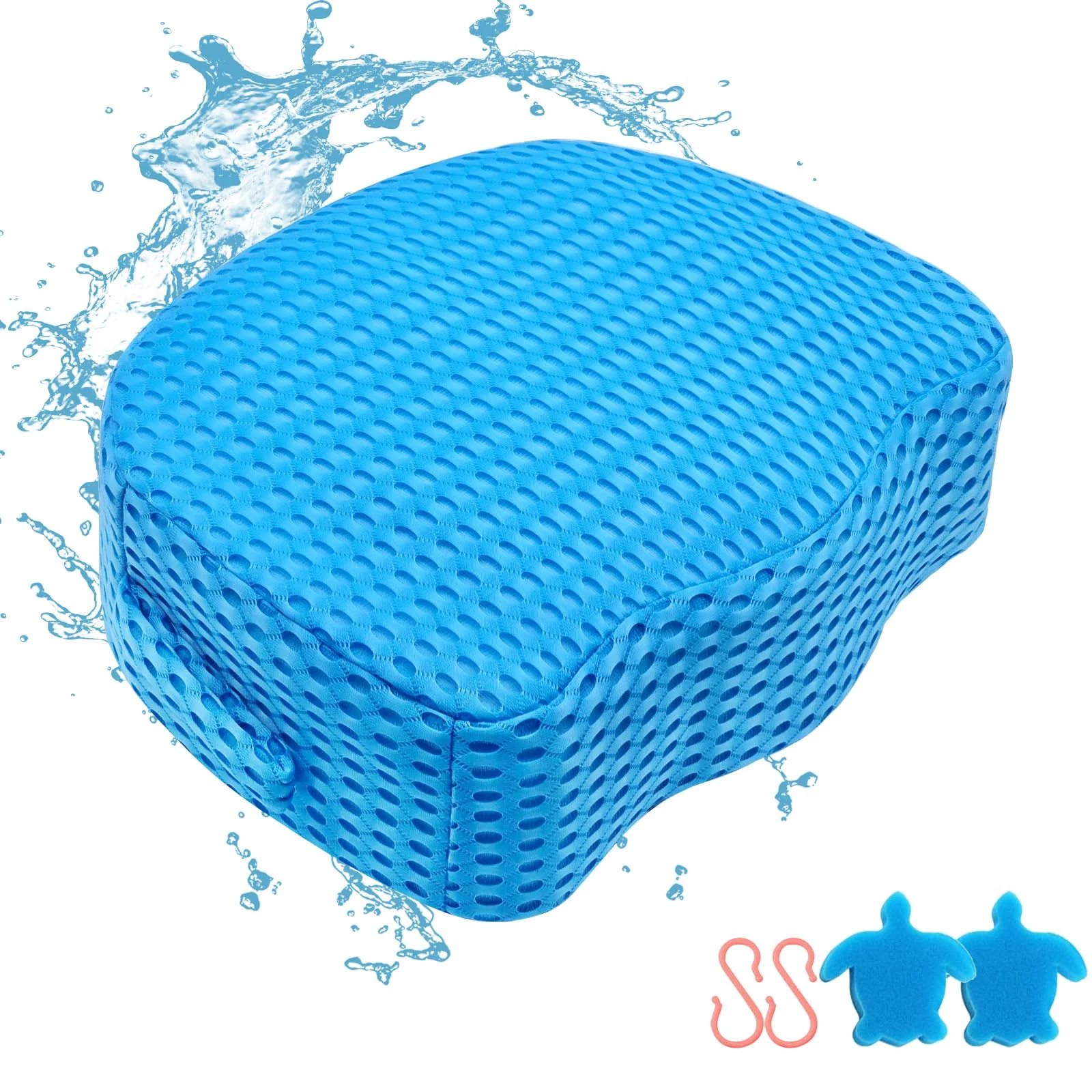 Luxury Extra Thick Weighted Hot Tub Booster Seat for Adults, Premium 3D Air Mesh Spa Cushion, Non-Slip Micro Dot Base, Quick-Dry Heavy-Duty Spa Seat Riser for Indoor & Outdoor Use - Image 2