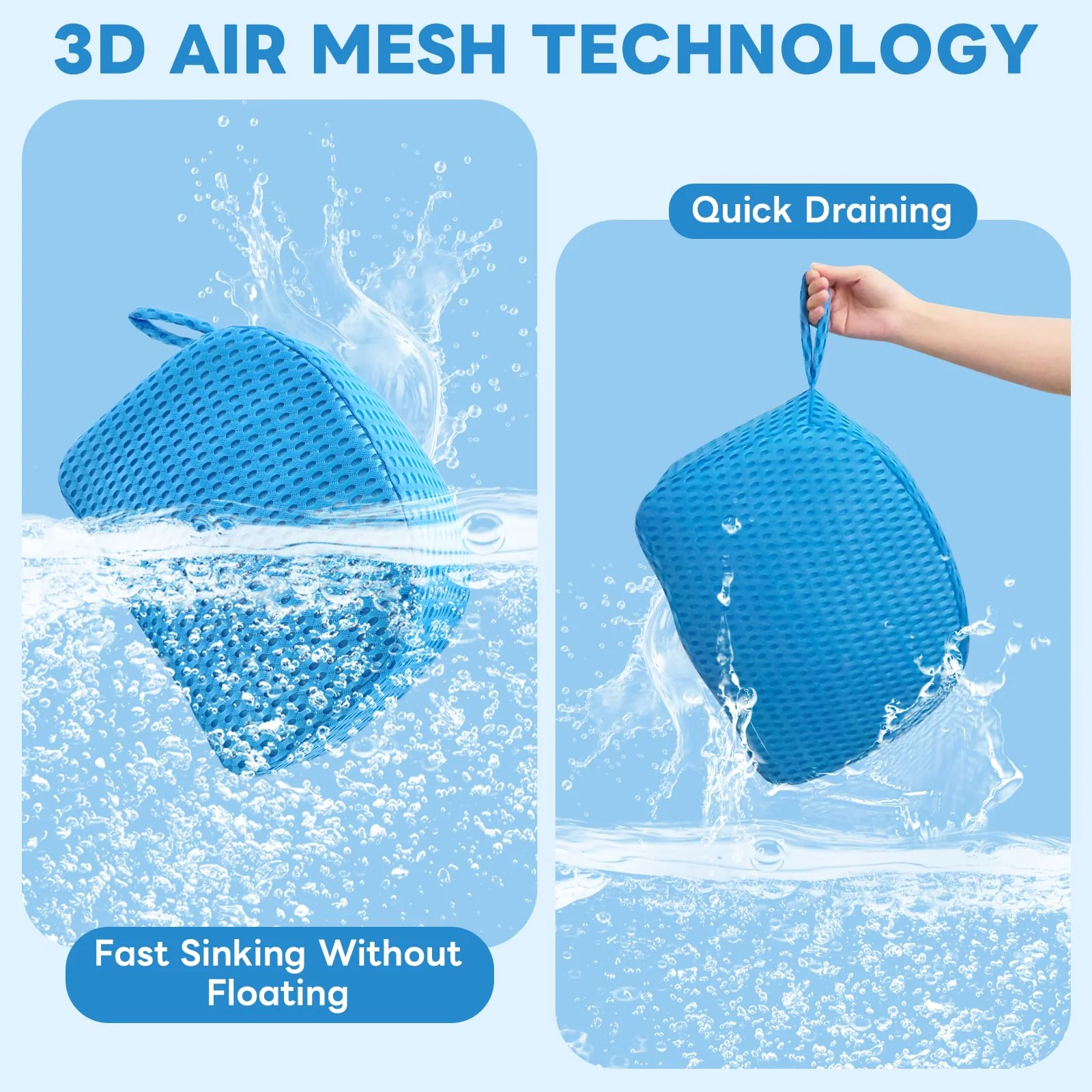 Luxury Extra Thick Weighted Hot Tub Booster Seat for Adults, Premium 3D Air Mesh Spa Cushion, Non-Slip Micro Dot Base, Quick-Dry Heavy-Duty Spa Seat Riser for Indoor & Outdoor Use - Image 5