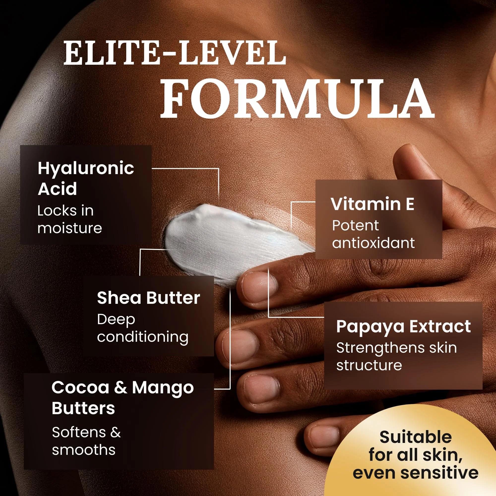 LUXURY LIFE BUTTER - Irresistibly Scented Body Butter with Hyaluronic Acid for Ultimate Moisture. Luxurious Natural Fragrance. Hydrates for a Non-Greasy Glamorous Glow, Peach Smoke, 5 oz. - Image 3