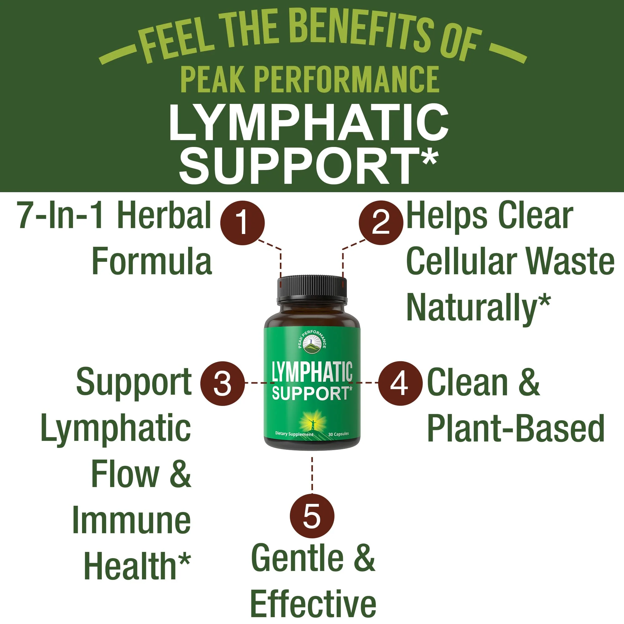 Lymphatic Drainage Supplement. 7-in-1 Lymph System Support Capsules to Detox & Cleanse. with Vegan Ingredients Echinacea Root, Red Clover Blossom, Burdock Root, Red Root, Licorice Root for Women, Men - Image 8
