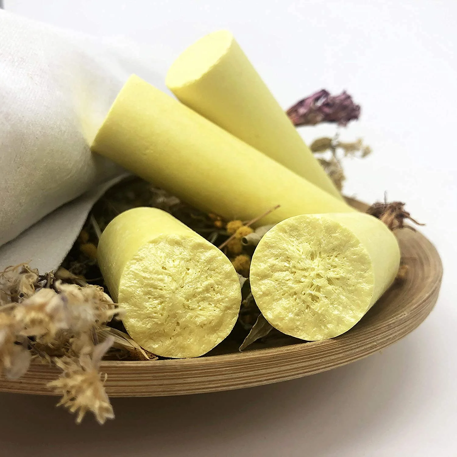 LYNPHA VITALE Sulphur Rods - Natural Sulfur Bars for Pain - Suitable for Neck Massage, Back Pain, Muscle Massage, and Joint Pain - 99,9% Natural Sulfur Sticks for Ayurvedic Massages - Q.ty 6 - Image 2