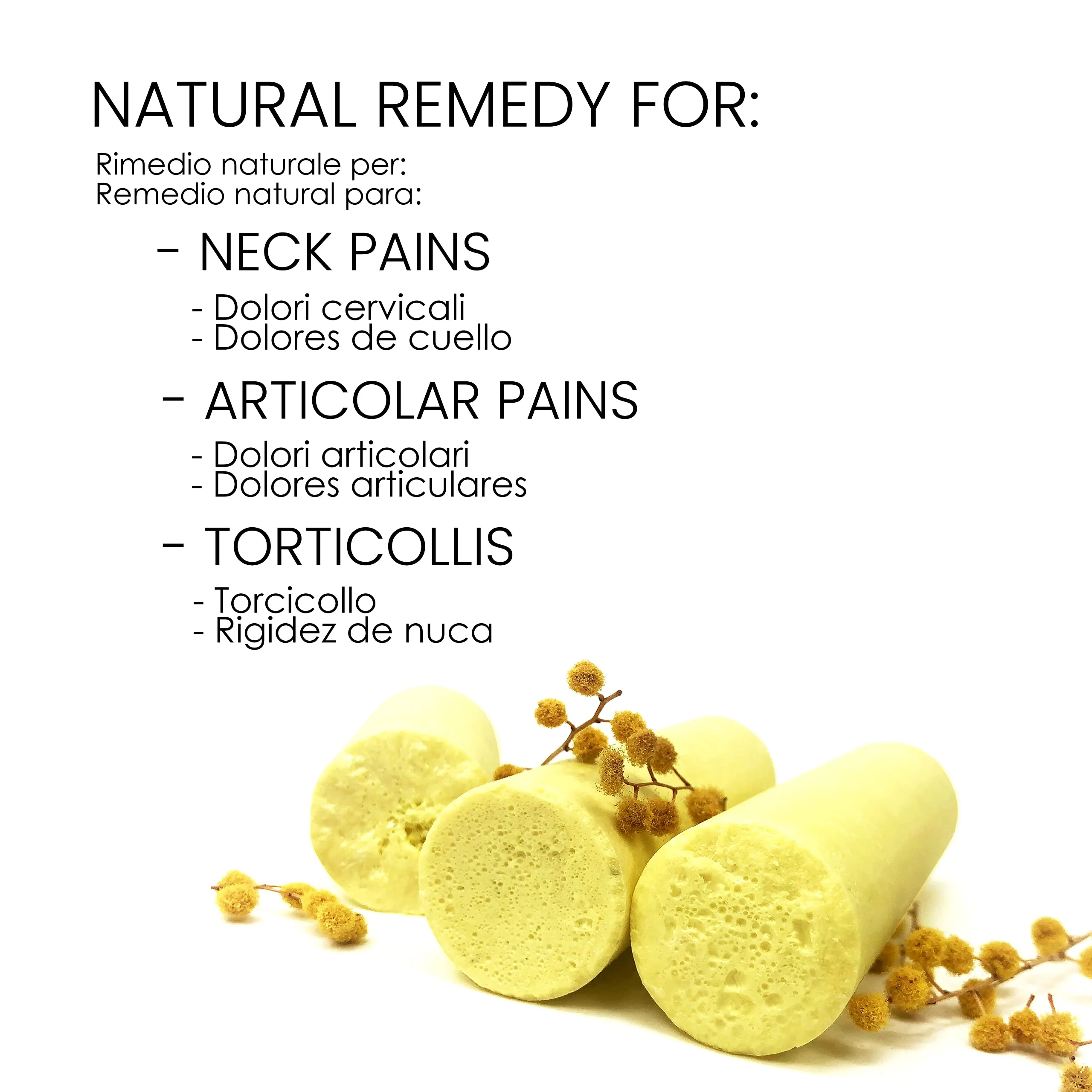 LYNPHA VITALE Sulphur Rods - Natural Sulfur Bars for Pain - Suitable for Neck Massage, Back Pain, Muscle Massage, and Joint Pain - 99,9% Natural Sulfur Sticks for Ayurvedic Massages - Q.ty 6 - Image 6