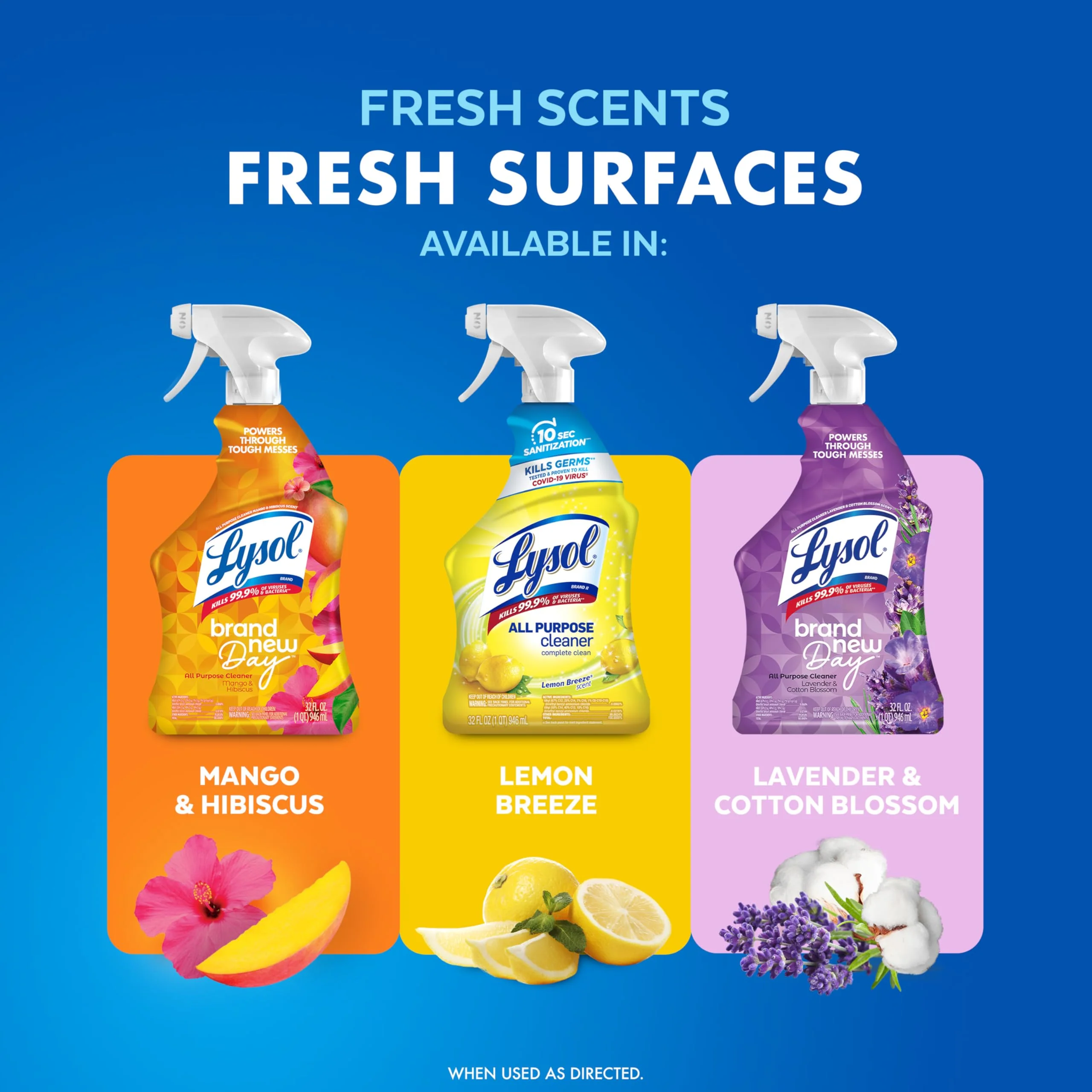 Lysol All Purpose Cleaner Spray, Multi-Purpose Disinfecting Spray, Kitchen & Bathroom Cleaner, Lemon Breeze Scent, 32 Fl Oz - Image 5