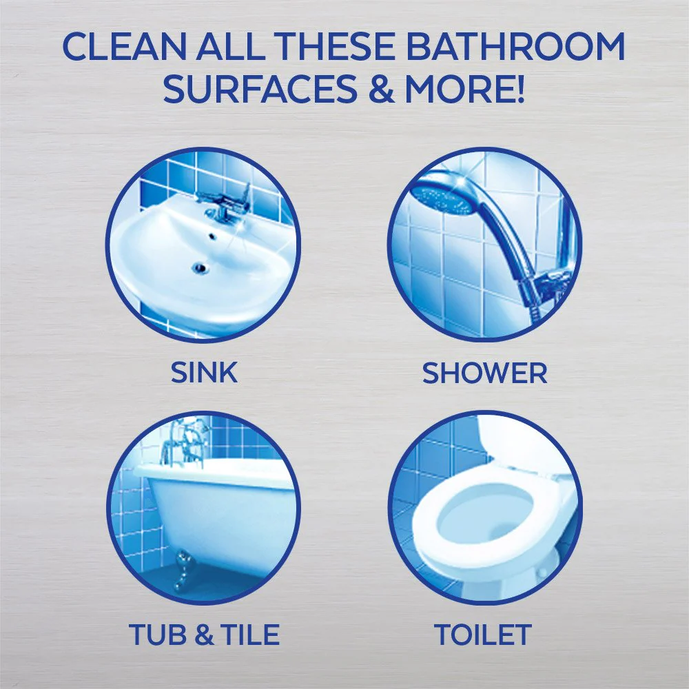 Lysol Bathroom Cleaner Spray, Blue, Island Breeze, 48oz (2X24oz) - Image 4