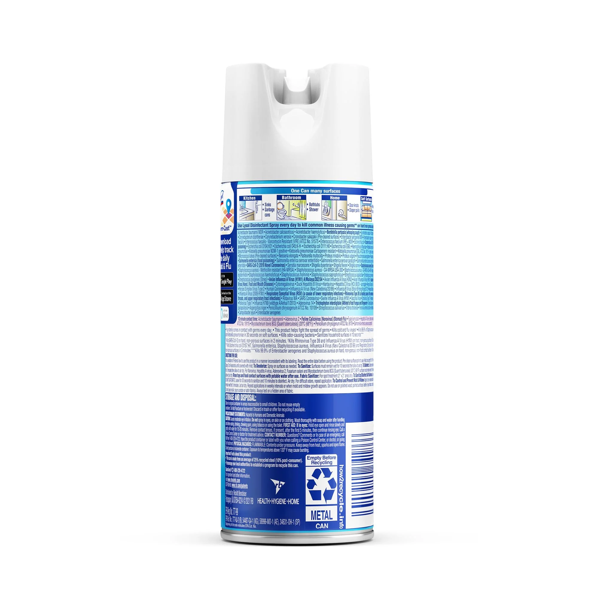 Lysol Disinfectant Spray, Sanitizing and Antibacterial Spray, For Disinfecting and Deodorizing, Crisp Linen, 12.5 Fl. Oz (Pack of 12) - Image 6