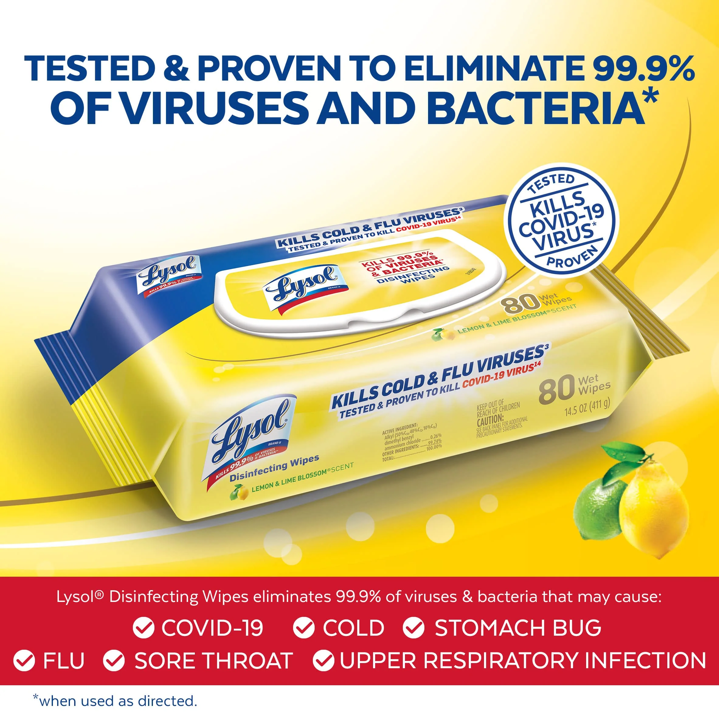 Lysol Handi-Pack Disinfecting Wipes, Brighter Horizon, Country Scent, (Pack of 4 - 320ct Total) - Image 6