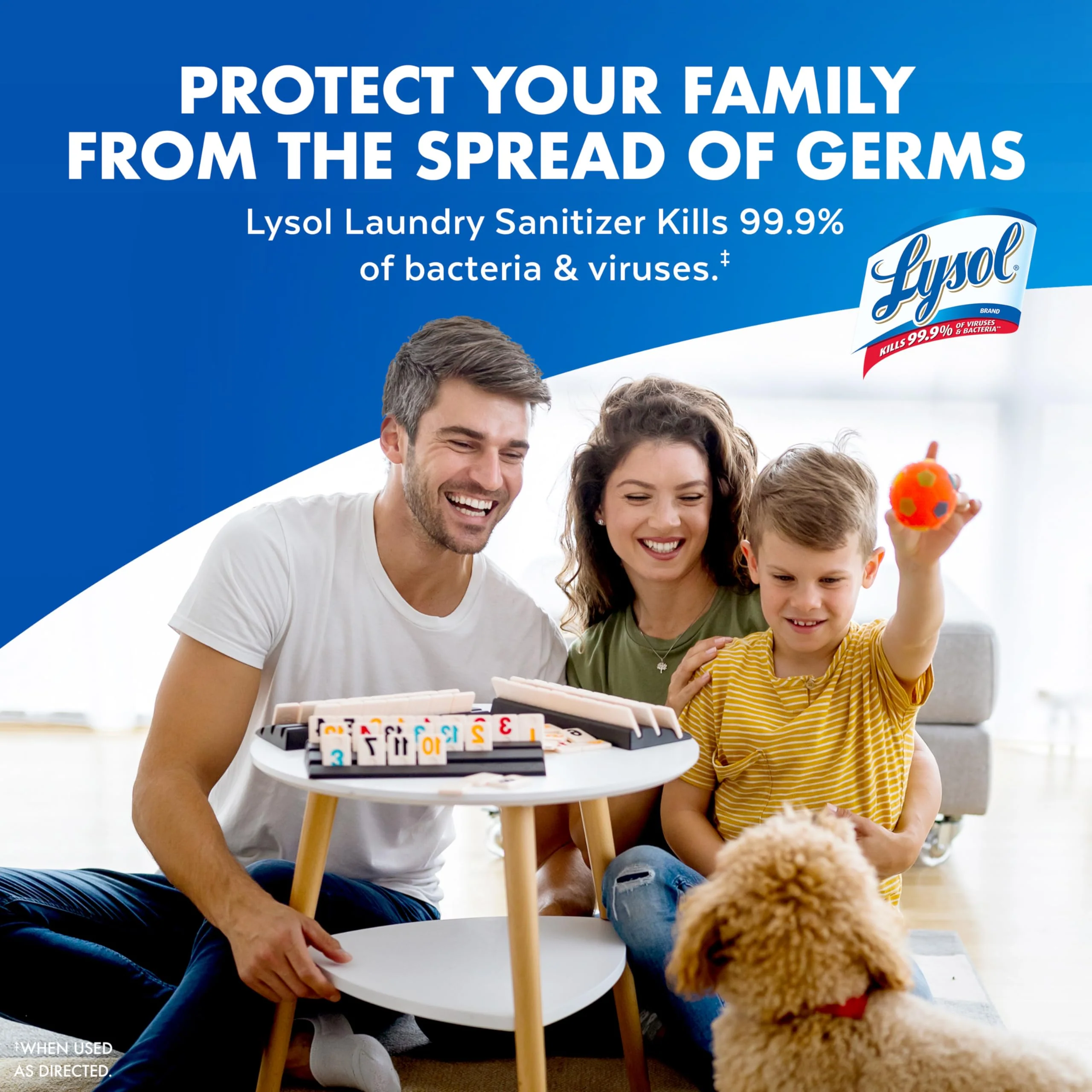 Lysol Laundry Sanitizer Additive, Free & Clear, Free from Fragrance and Dyes, 0% Bleach Laundry Sanitizer, Bacteria-causing Laundry Odor Eliminator, Unscented, 90 Fl Oz (Pack of 1) - Package May Vary - Image 2