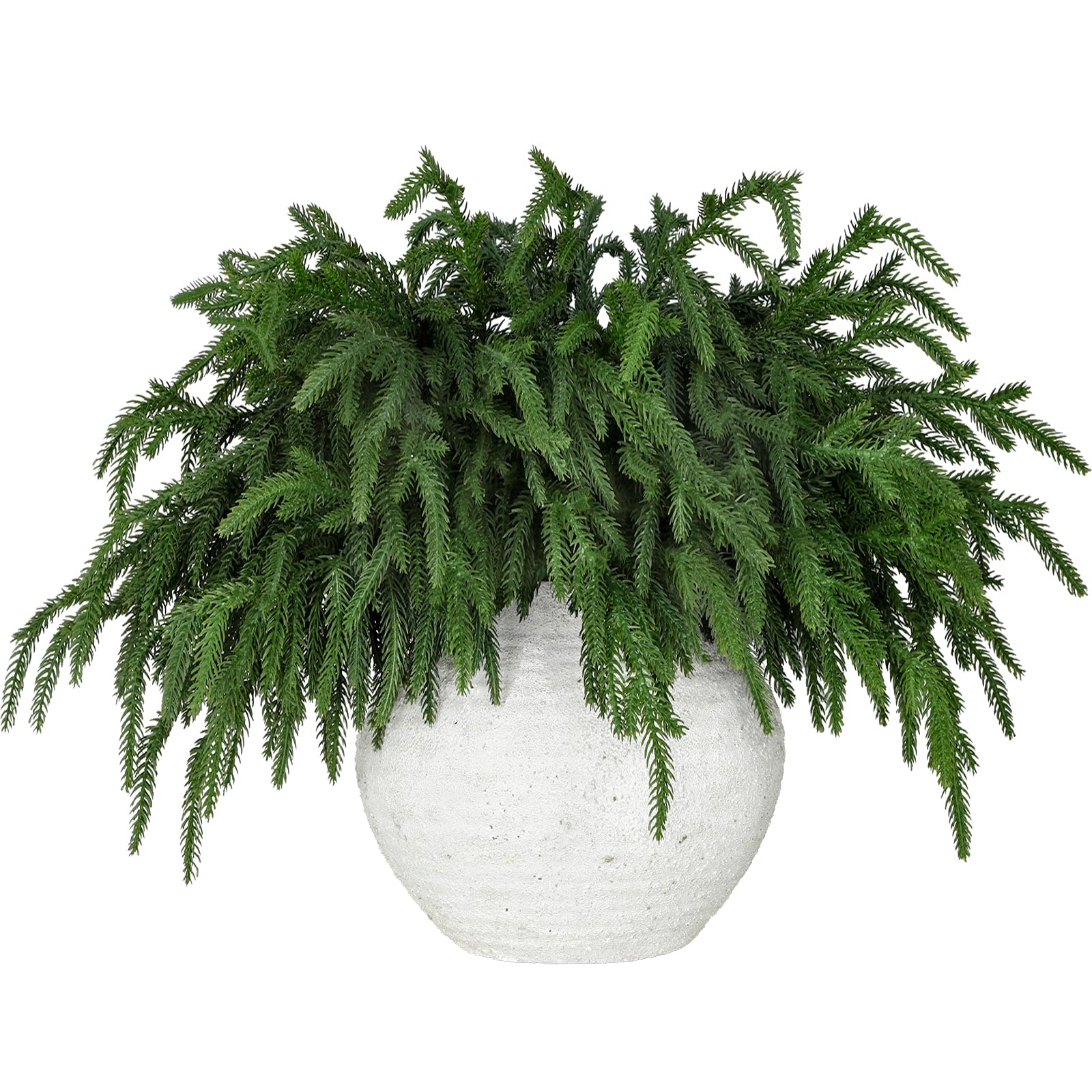 LZNPA 12 Pcs Realistic Christmas Pine Branches Natural Droopy Soft Bendable Artificial Pine Stems Picks Lifelike Greenery Stems for Vases Cedar Wreaths Garland Outdoor Indoor Christmas Decorations