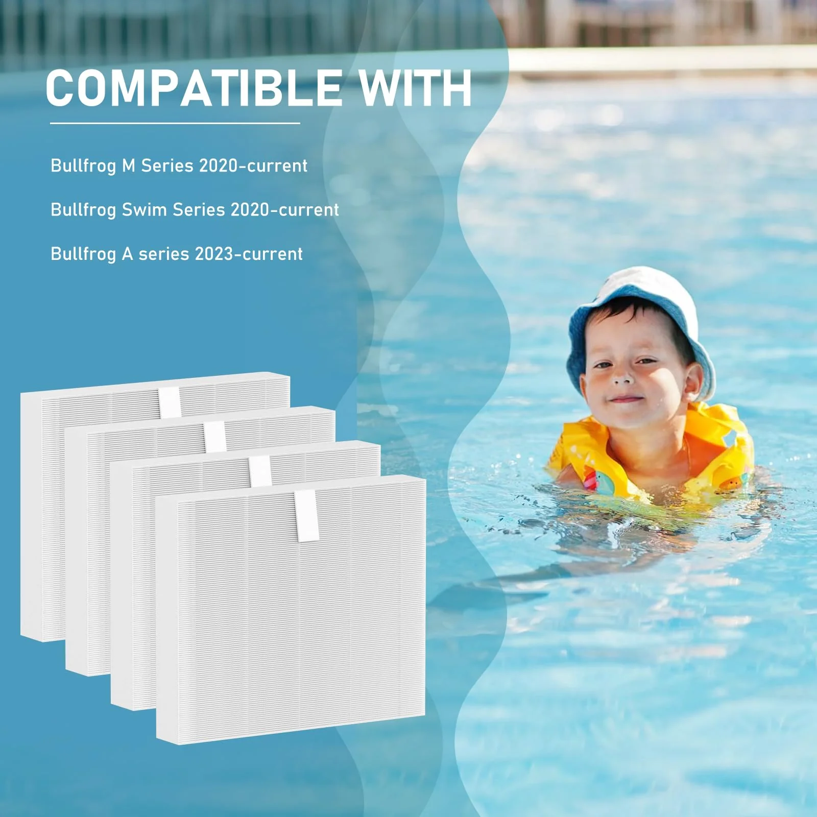 Macaberry 10-00814 Hot Tub Spa Flat Filters Compatible with Bullfrog M Series M6 M7 M8 M9, Swim Series S150 S180XD S200 and A Series A5 A6 A7 A8 A9 (2023 to Present) 4 Pack - Image 5
