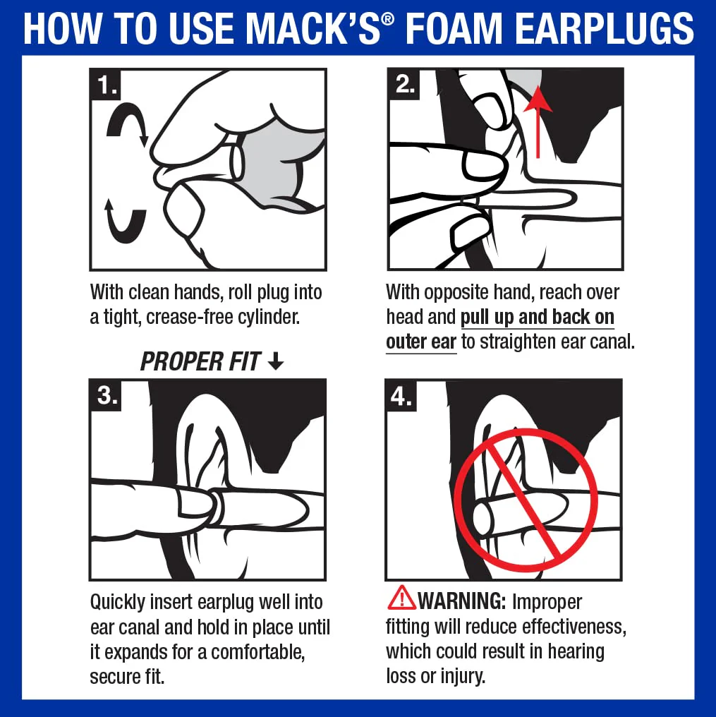 Mack's Ultra Soft Foam Earplugs, 50 Pair - 33dB Highest NRR, Comfortable Ear Plugs for Sleeping, Snoring, Travel, Concerts, Studying, Loud Noise, Work | Made in USA - Image 7