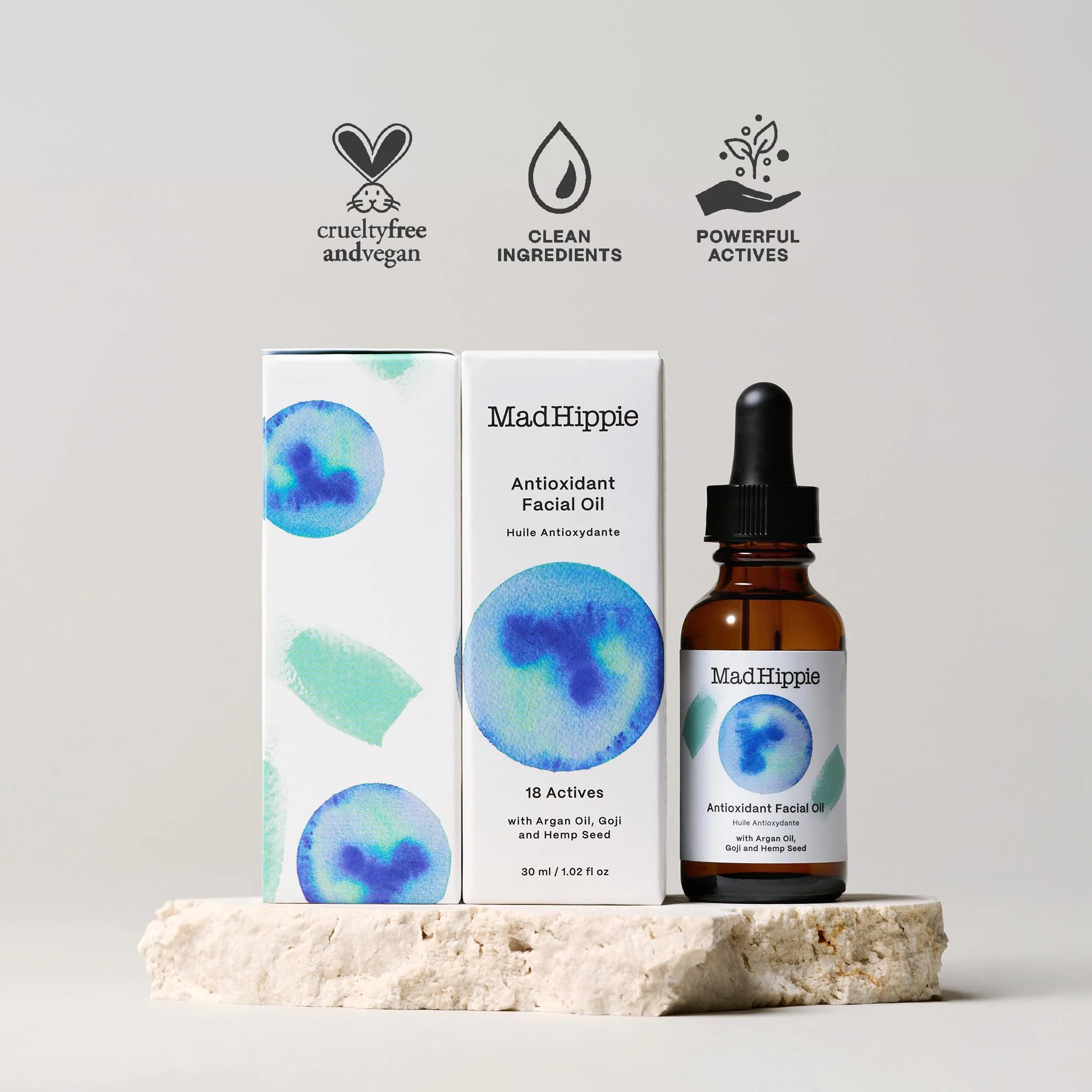 Mad Hippie Antioxidant Facial Oil - Face Oil for Women/Men with Organic Argan Oil, Non-Comedogenic Moisturizer for Face with Natural Sources of Vitamin C & Vitamin E Oil for Skin Care, 1.02 Oz - Image 4