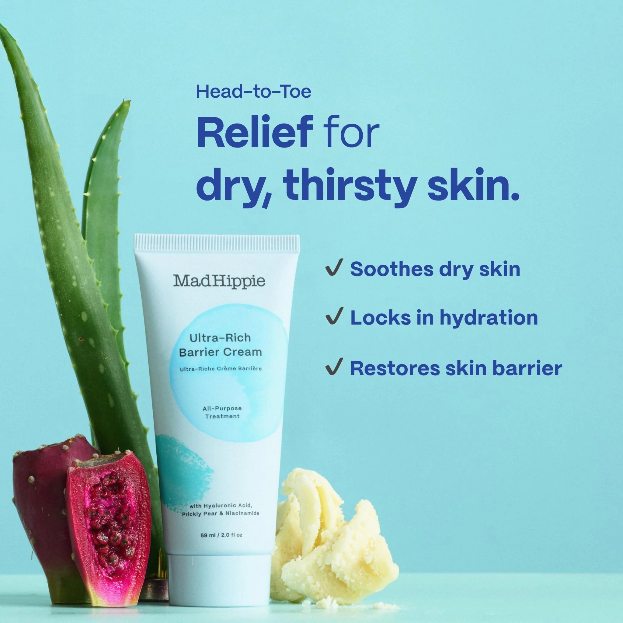 Mad Hippie Ultra-Rich Barrier Cream, Travel-Friendly – Multi-Purpose Moisturizer with Hyaluronic Acid, Niacinamide & Vitamin C, Lotion for Extremely Dry Skin, Vegan & Cruelty-Free, 2 Oz - Image 7