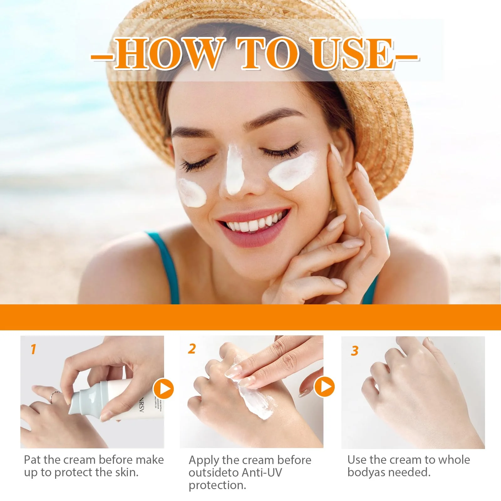 Madagascar Centella Sunscreen SPF50 Facial Serums, Moisturizing and Non-Sticky Centella Water-Fit Sun Protection for All Skin Types - Image 3