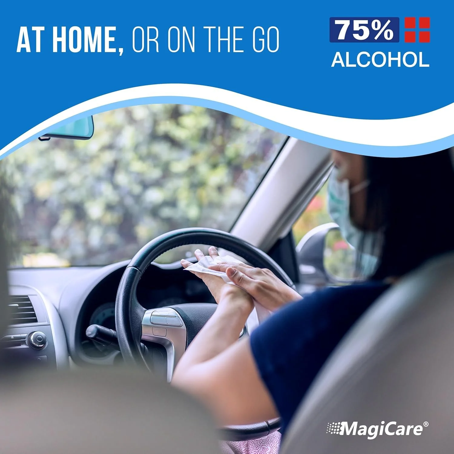 MagiCare 75% Large Alcohol Wipes (4-80ct Packs, 320pcs) - Alcohol Hand Sanitizer Wipes, Premium - Unscented Hand Wipe, Sanitizing Wipe - Travel, Home, Classroom, Camping - Soft Packs - Image 5