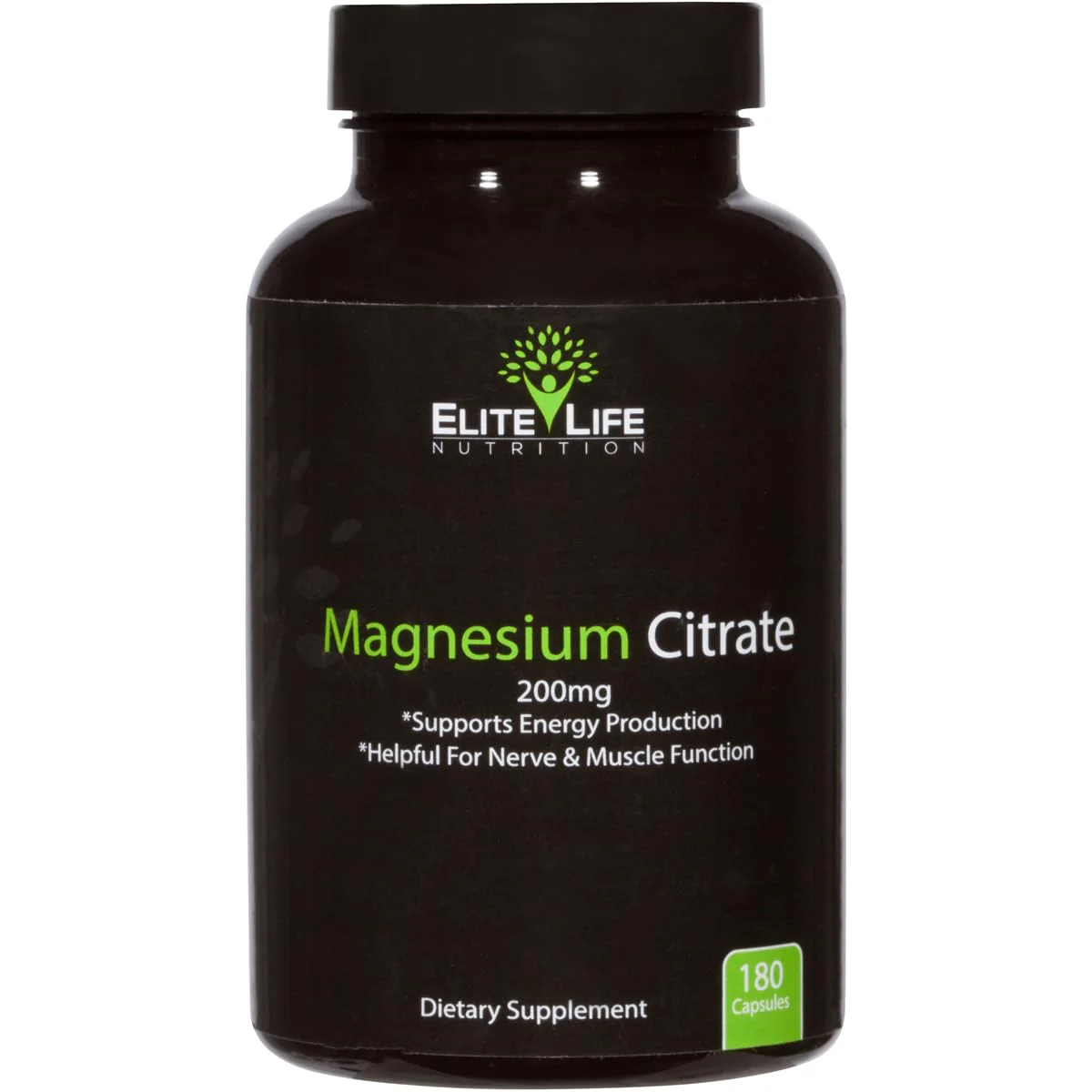 Magnesium Citrate 200mg - Pure, High-Potency, Bioavailable, and Natural Magnesium - Optimum for Stress Relief, Sleep, Relaxation, Constipation, and Brain Support Now - with 180 Capsules - Image 2