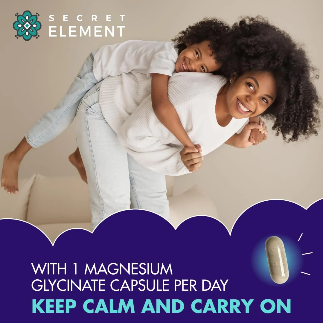 Magnesium Glycinate 500MG Capsules, Magnesium Supplement for Adults & Kids with Kava Kava, High Absorption, Vegan & Non-GMO, 120 Capsules, Pack of 2 - Image 2