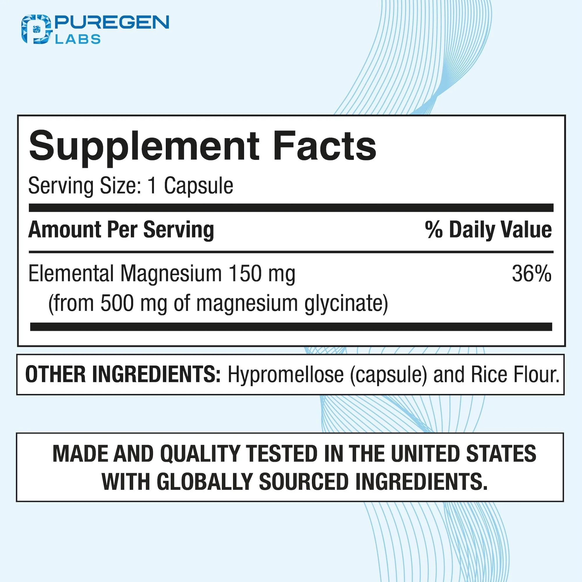 Magnesium Glycinate 500mg [High Potency] 120 Veggie Caps, Chelated for Superior Absorption | No Harmful Additives | Non-GMO, NO Gluten and Dairy, Gentle on Stomach - Image 2
