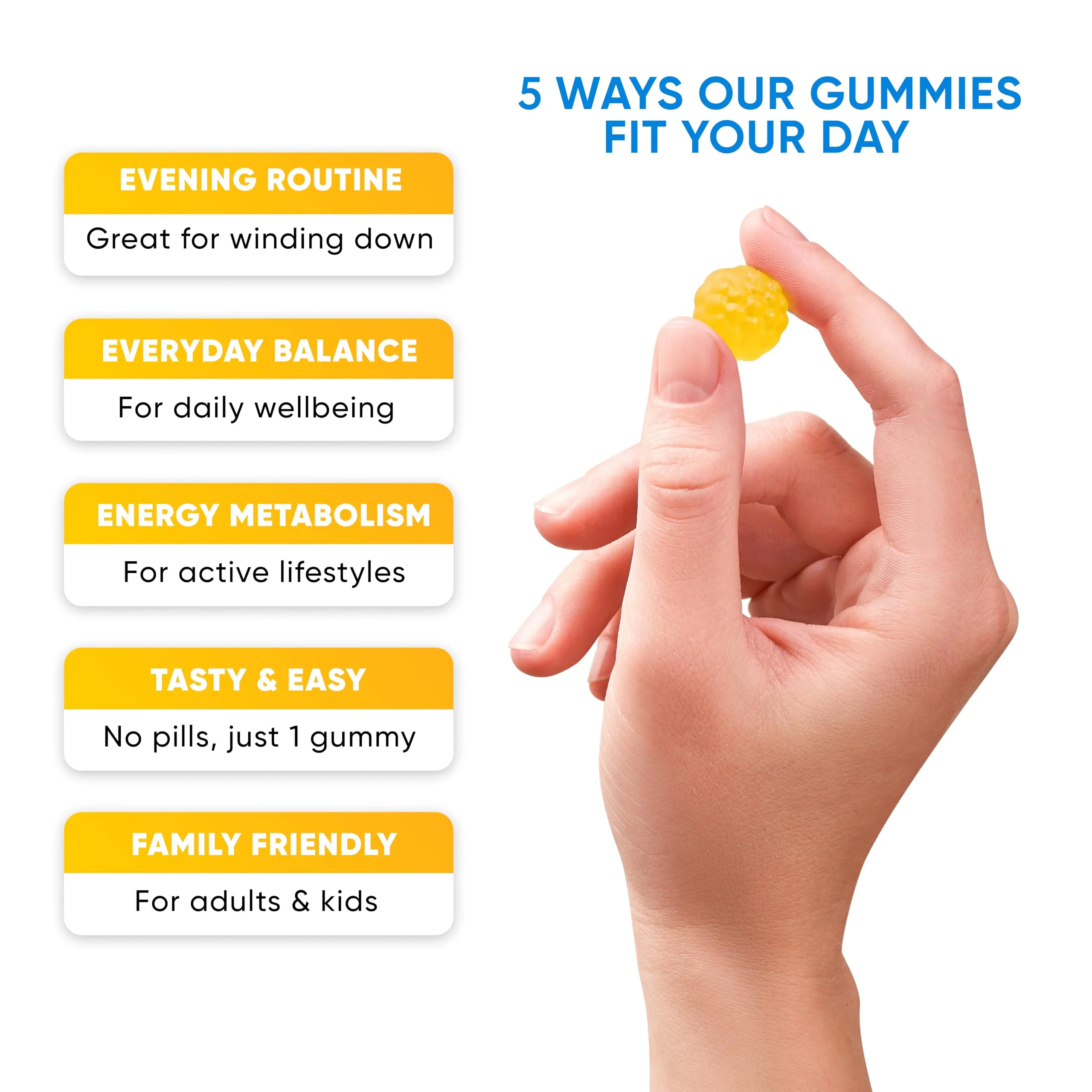 Magnesium Glycinate Gummies 400mg, High Absorption Magnesium Supplement for Women, Men and Kids, Muscle Support and Relaxation, Sugar Free, Vegan, 60 Days Supply - Image 3