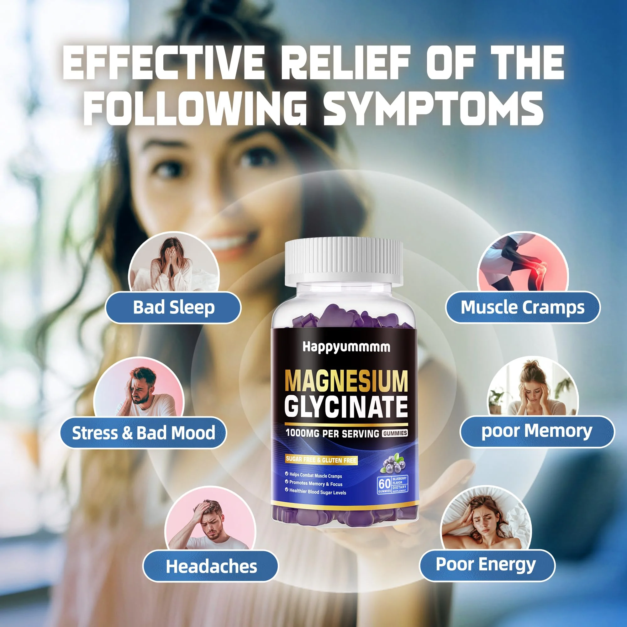Magnesium glycinate Gummies Blueberry-120 - Image 7