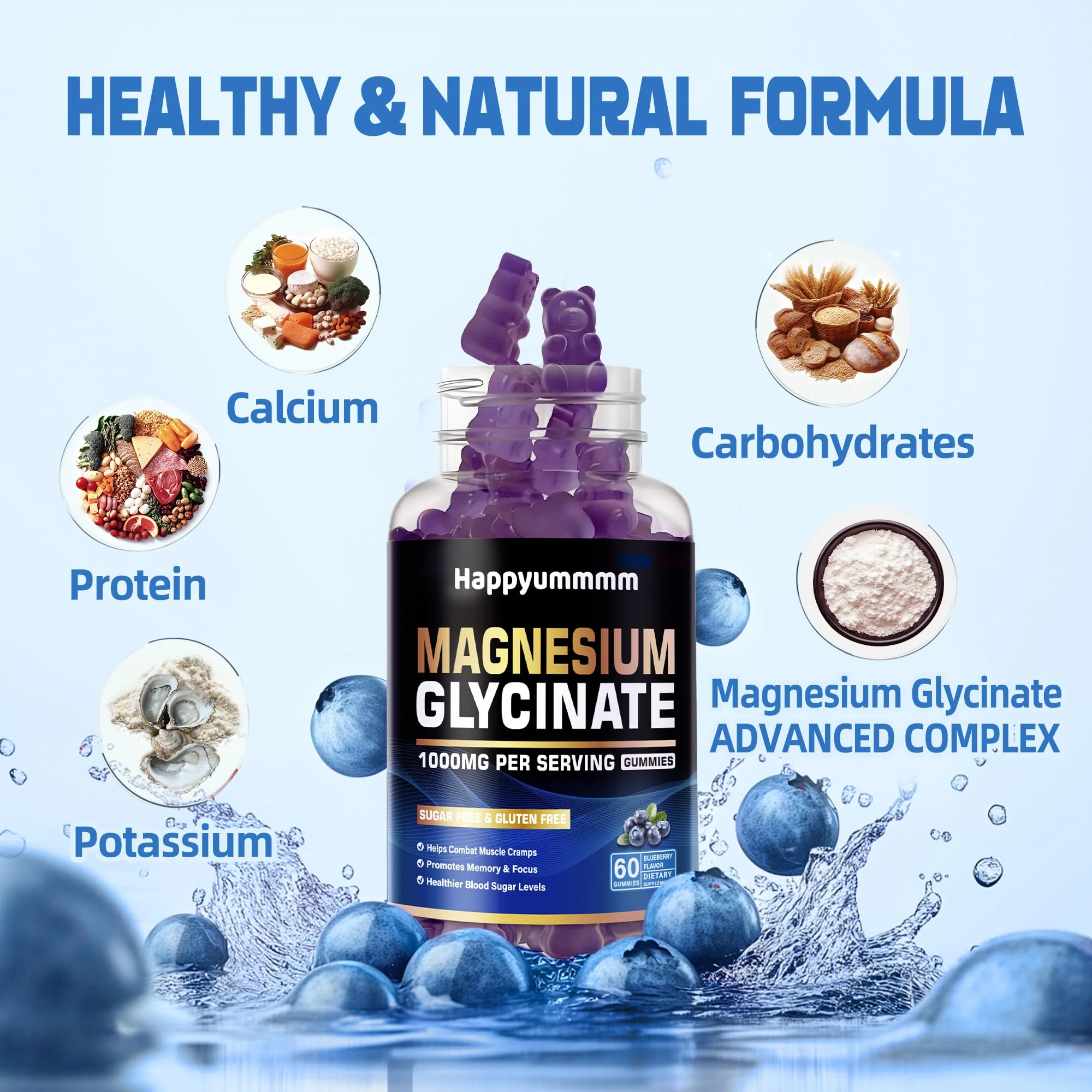 Magnesium glycinate Gummies Blueberry-120 - Image 8