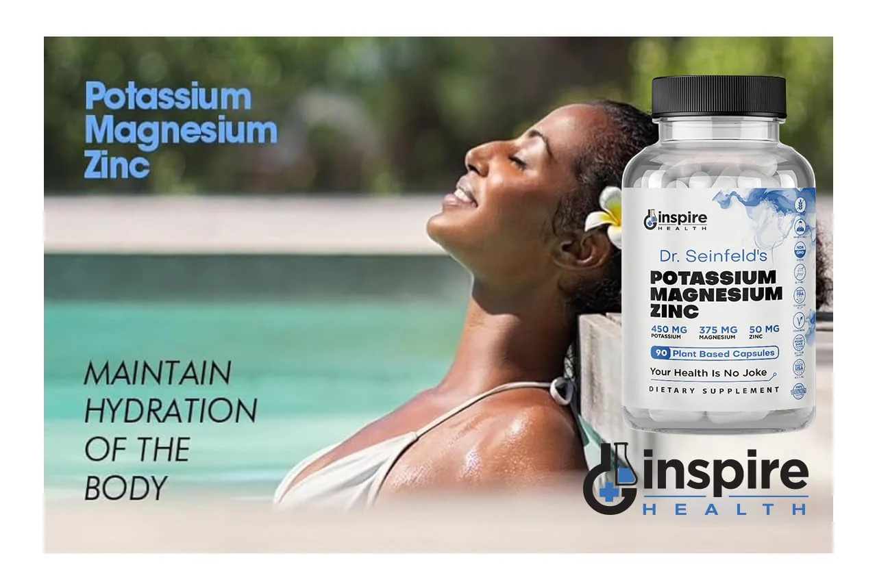 Magnesium Potassium Supplements w/Zinc - 90 Capsules - Magnesium Potassium Zinc for Vascular Health – High Absorption Vegan Supplement for Leg Cramps & Sleep Dr Seinfeld - Image 9