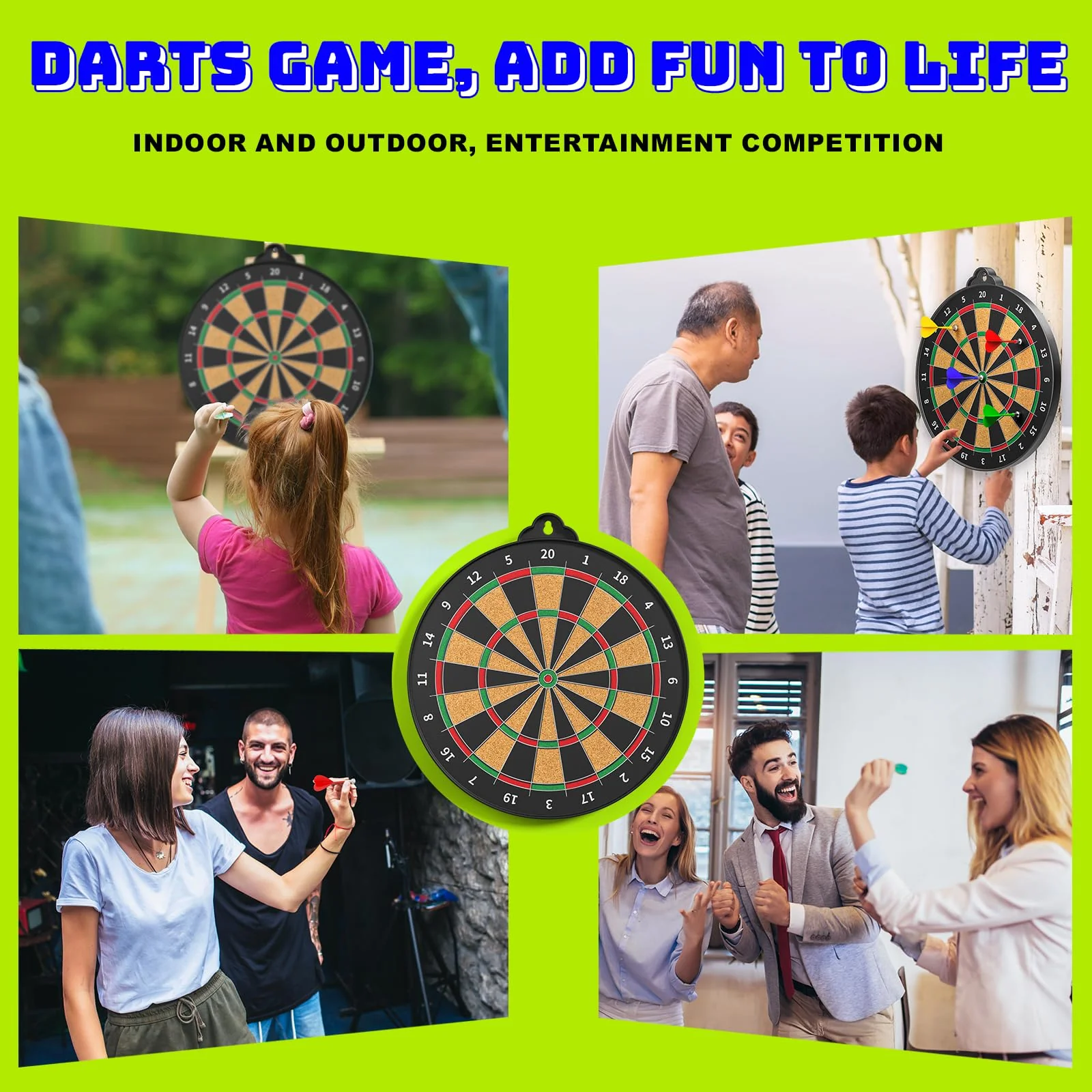 Magnetic Dart Board for Kids - 12pcs Magnetic Darts, Indoor/Outdoor Kids Games and Party Games, Christmas Birthday Gifts Toys for 3-12 Year Old Boys - Image 2