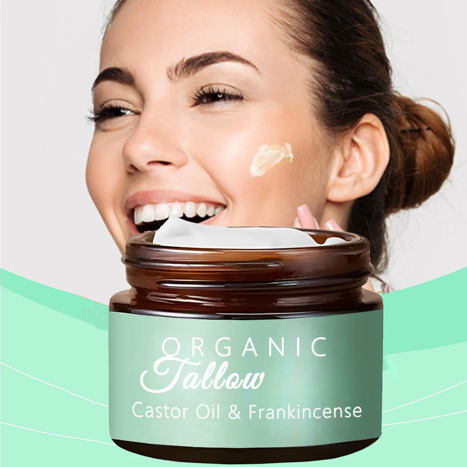 Maidlure Grass-fed Beef Tallow with Frankincense Oil & Castor oil, Organic Beef Tallow Moisturizer for Skin, Tallow and Manuka Honey Cream for Face, Body (1) - Image 6