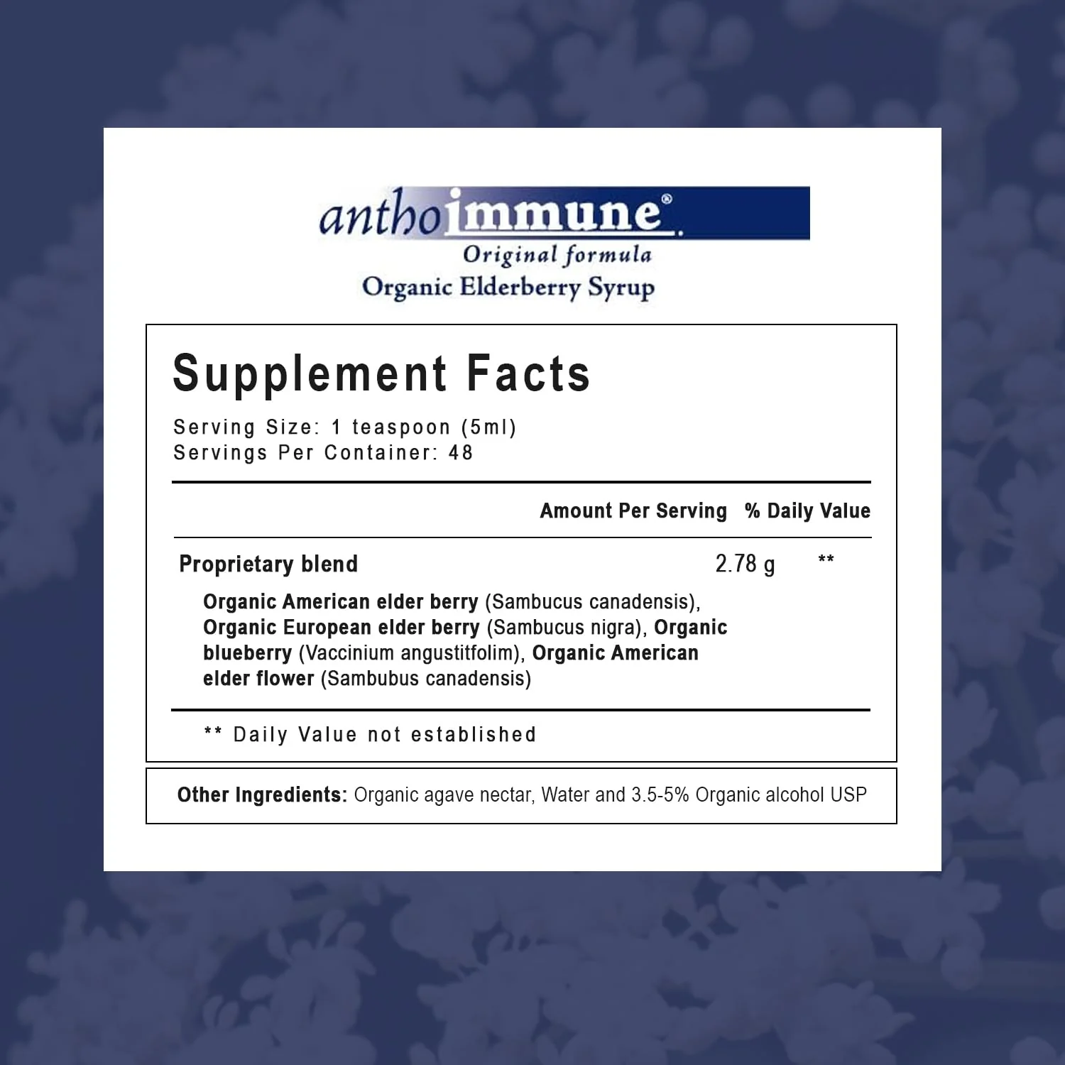 Maine Medicinals Organic Elderberry Syrup - Anthoimmune - Immune Support Supplement for Adults and Kids- USDA Organic, Ultra-Premium Black Elderberry Formula (8 oz) 48 Servings - Image 2