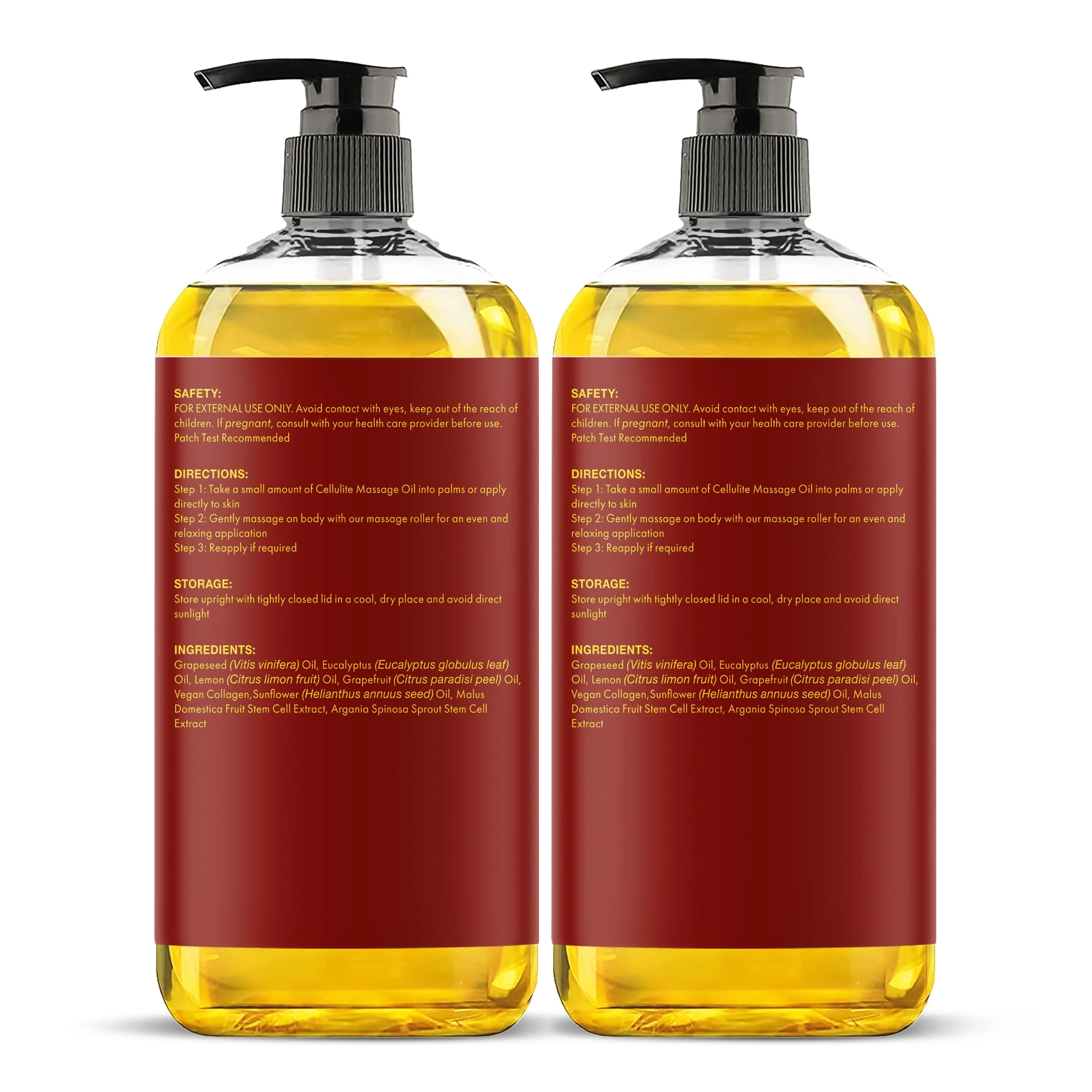 Majestic Pure Cellulite Massage Oil for Massage Therapy- Refreshing and Relaxing- Natural Oils with Grapeseed, Eucalyptus & Lemon Oil- All Skin Types- Men and Women Massage Lotion- 8 fl oz (Pack of 2) - Image 7