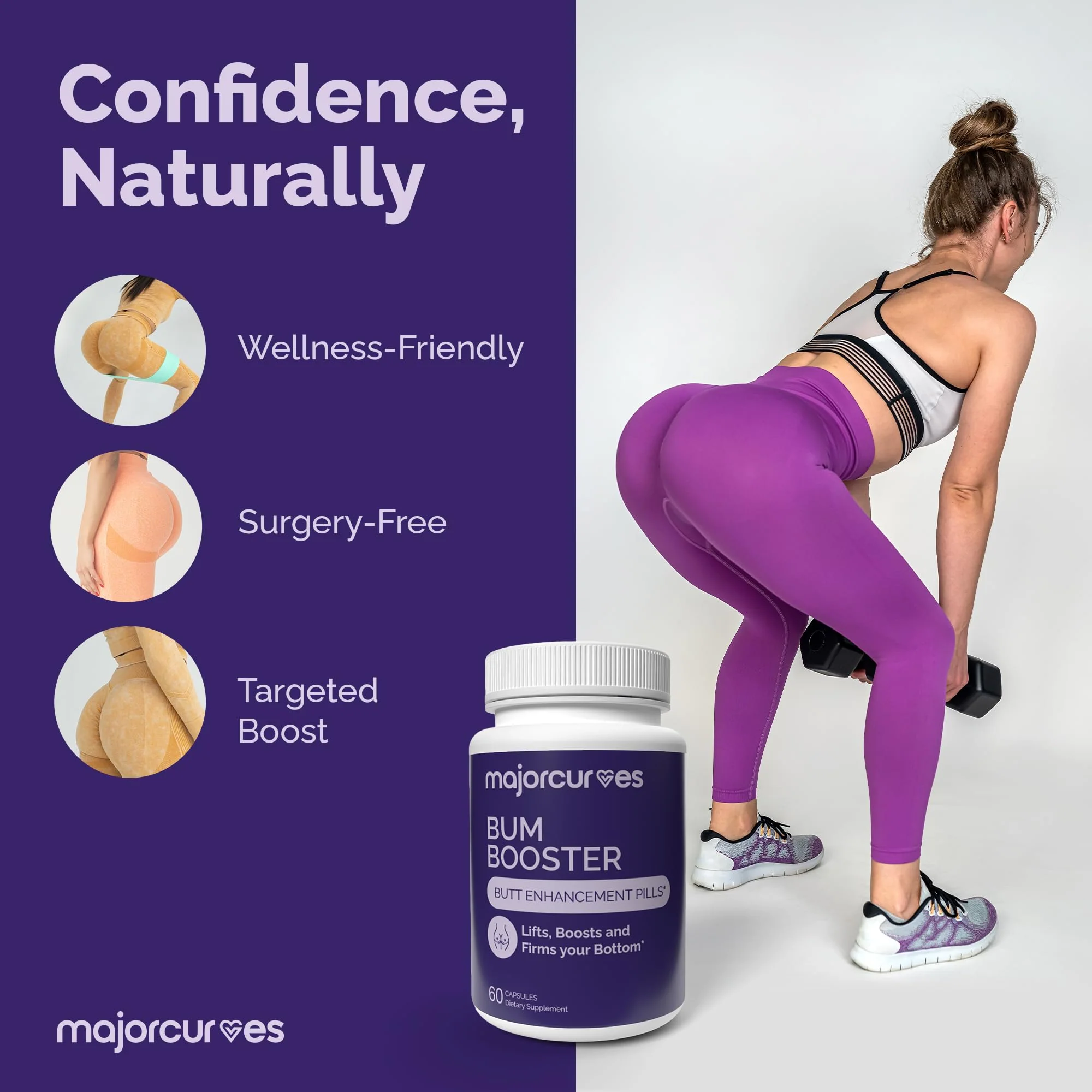 Major Curves Bum Booster Pills – Butt Enhancement for Women, Booty Growth Capsules for Bigger Bum, Curvier Hips and Glutes, Natural Brazilian Butt Lift Alternative with Fenugreek and Wild Yam - Image 4