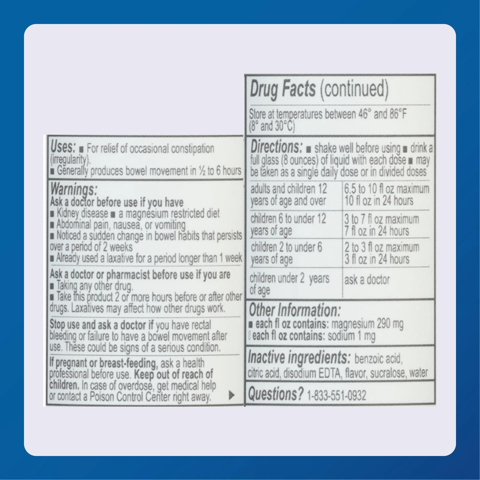 MAJOR Magnesium Citrate Saline Laxative - Helps Relieve Occasional Constipation (Irregularity) - Lemon Flavor - 10 Fl. Oz. (6 Pack) - Image 5