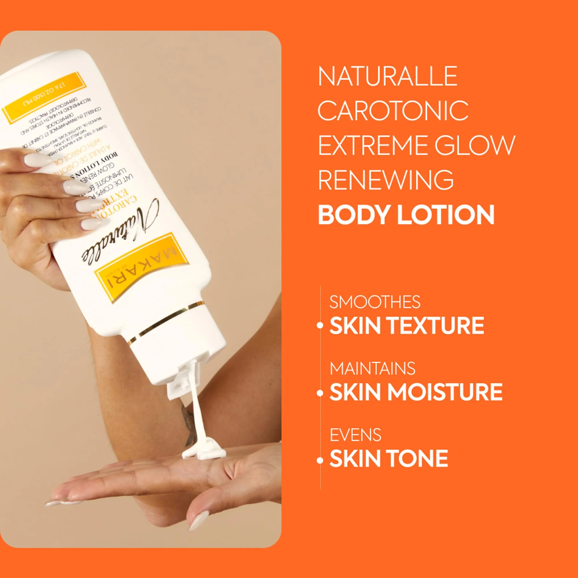 MAKARI Carotonic Extreme Body Lotion (17.6 oz) | Fights Excess Oil Production | Helps Fade Body Scars and Marks | Skin Brightening Formula | Helps Resist Aging and Promotes Healthy Radiance - Image 9