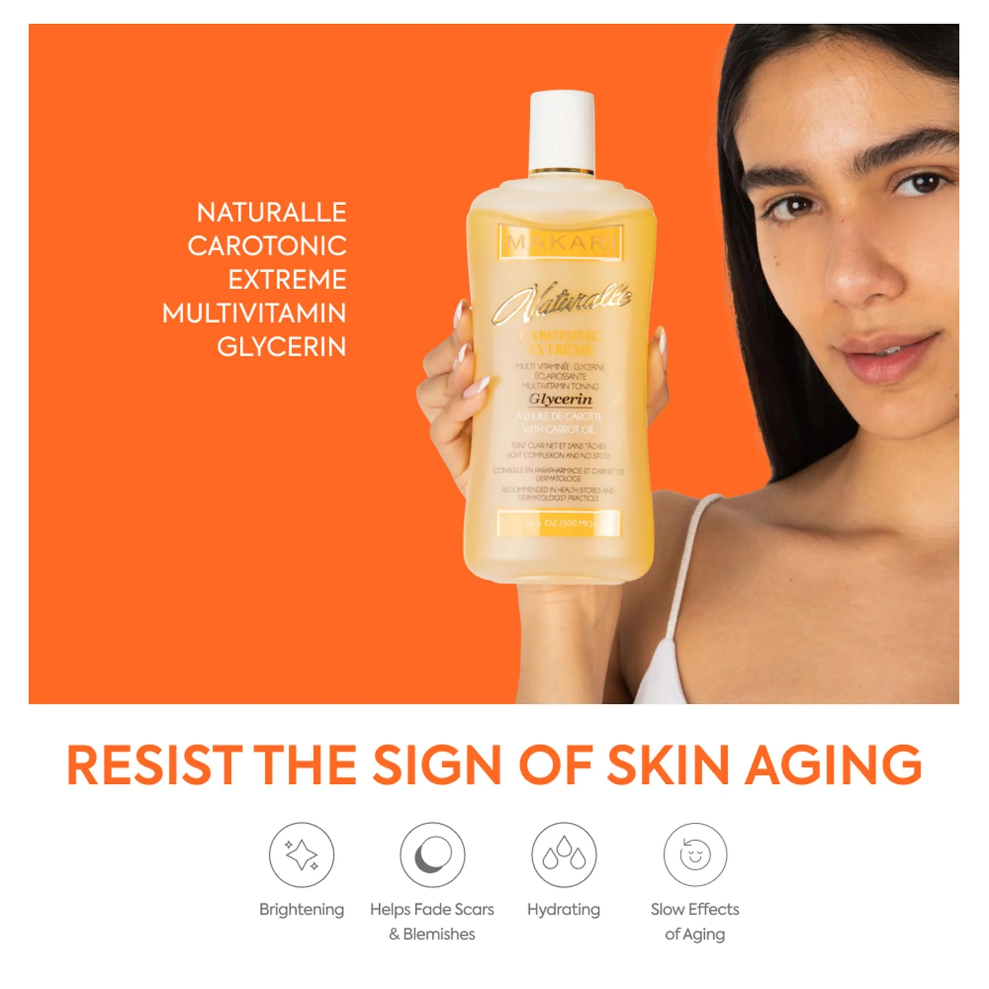 MAKARI Naturalle Carotonic Extreme Body Glycerin (16.6 oz) | Helps Brighten Skin and Fade Body Scars and Marks | Glycerin Oil for All Skin Types | Safe for Sensitive Skin and Kids Ages 12 and Up - Image 9