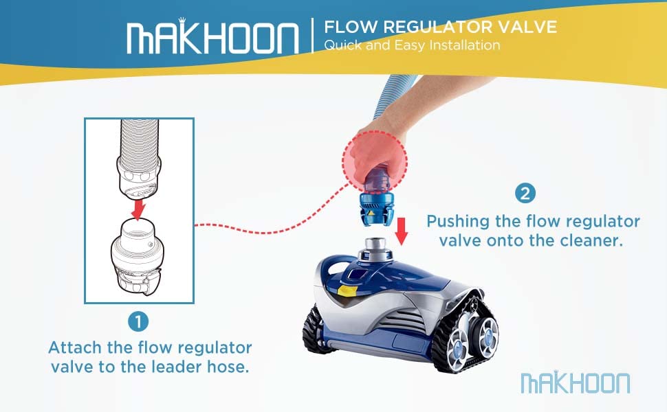 MAKHOON FRV100 Flow Regulator Valve Replacement for Zodiac MX6 and MX8 Series In Ground Automatic Robot Pool Cleaners-1Pack - Image 2