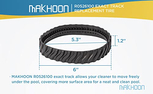Makhoon R0526100 Track Replacement Compatible with Zodiac MX8, MX6 Pool Cleaner Tire Track R0526100 (4) - Image 3