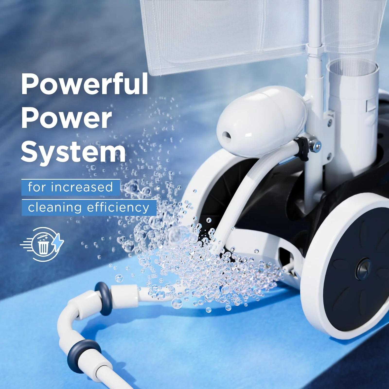 MAKHOON Upgrade Pool Pressure Side Sweeper: Professional Solution for Cleaning Your Swimming Pool (Four Wheels are Better Than Three) Need 1.5" Female Thread Pool Booster Pump Inlet, 4 Bar Pressure - Image 6