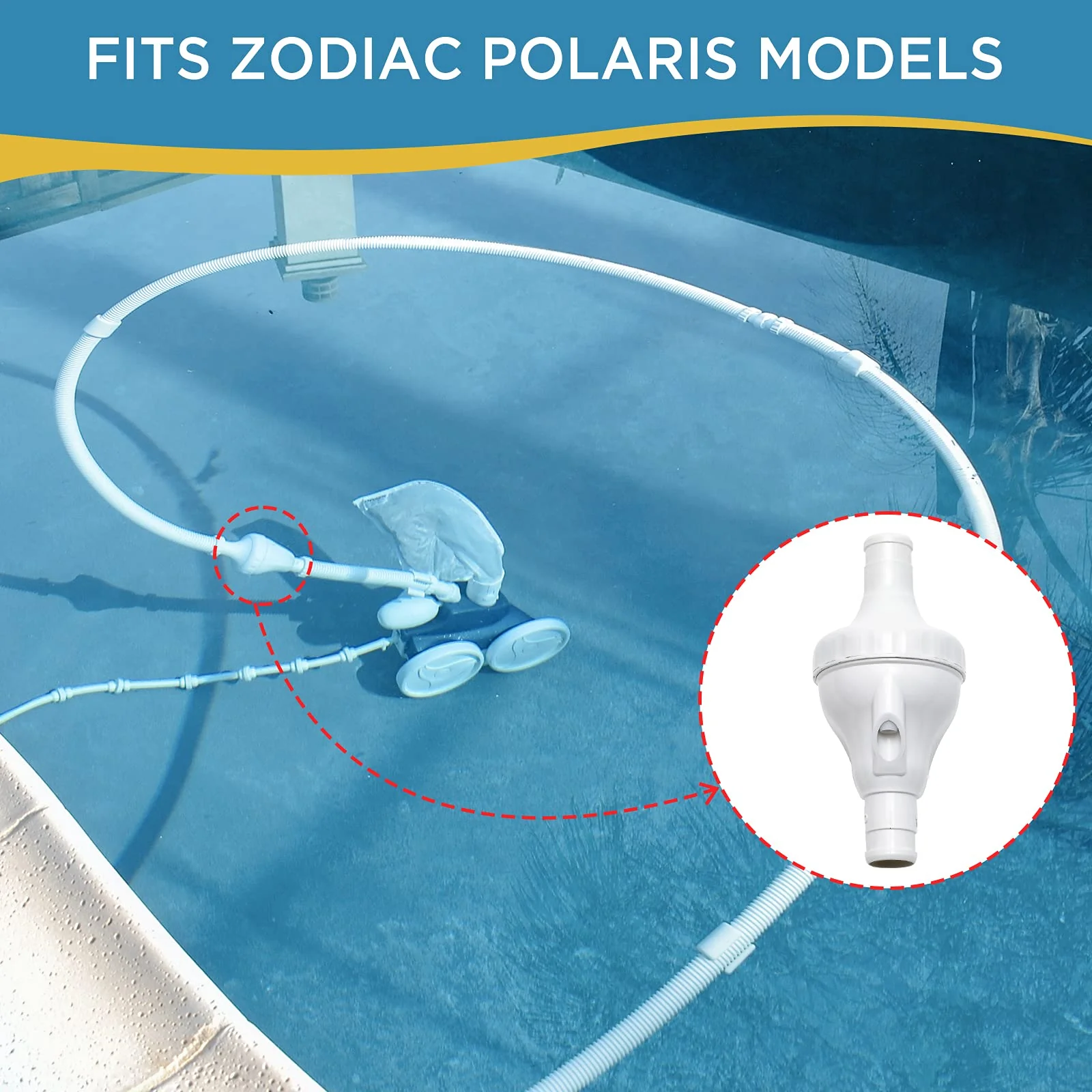 MAKHOON Upgraded 9-100-1200 Backup Valve Replacement for Polaris 360 Pool Cleaner, The Body has Been Reinforced, Longer Life Than Zodiac 9-100-1200,(NOT Compatible with Polaris 280 380 Pool Cleaner) - Image 3