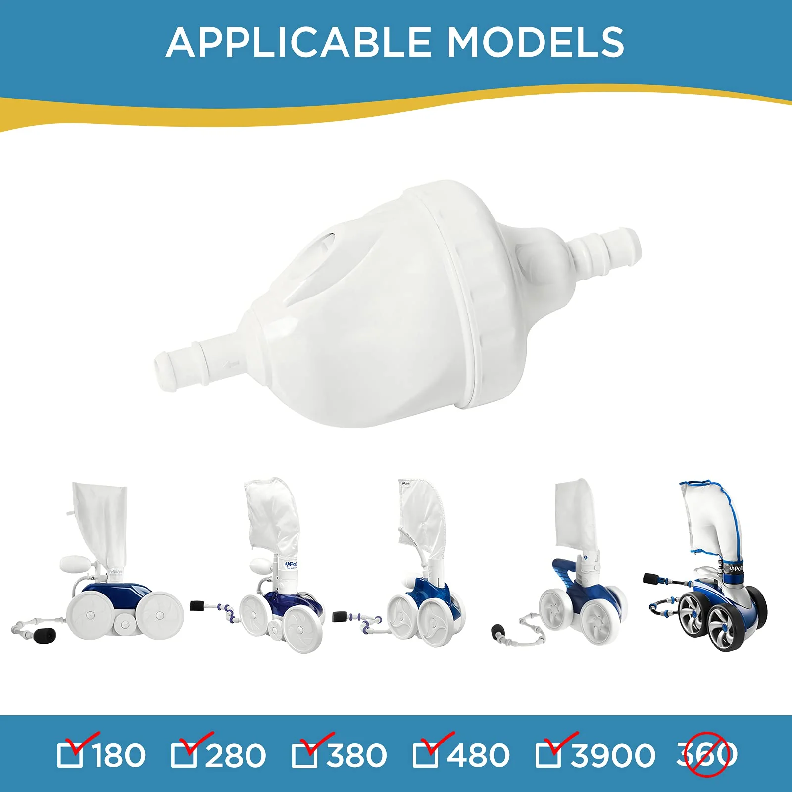 MAKHOON Upgraded G52 Backup Valve Replacement for Polaris Pool Cleaner Parts, Compatible with Polaris 180,280,380,480,3900 Pool Cleaner, The Valve Body has Been Reinforced,Longer Life Than Zodiac G52 - Image 4
