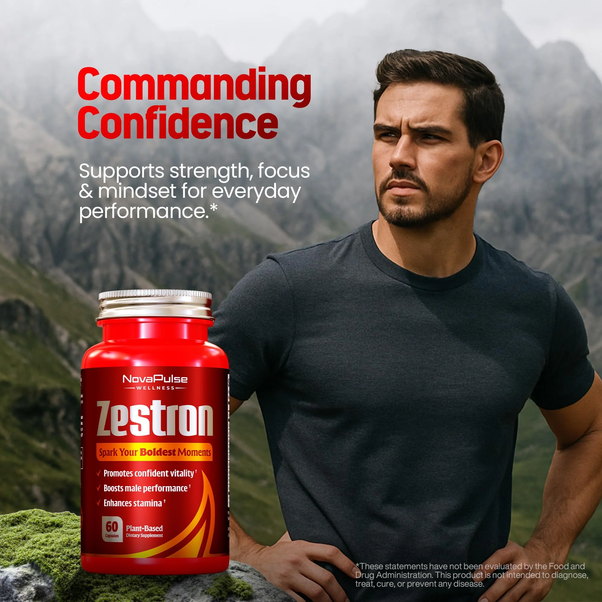 Male Enhancing Supplement Fast Acting Enlargement Pills for Men - Enhanced Size, Drive, Blood Flow, Libido, Testosterone Booster, Strength, Endurance - Boost Performance & Confidence - 60 Capsules - Image 2